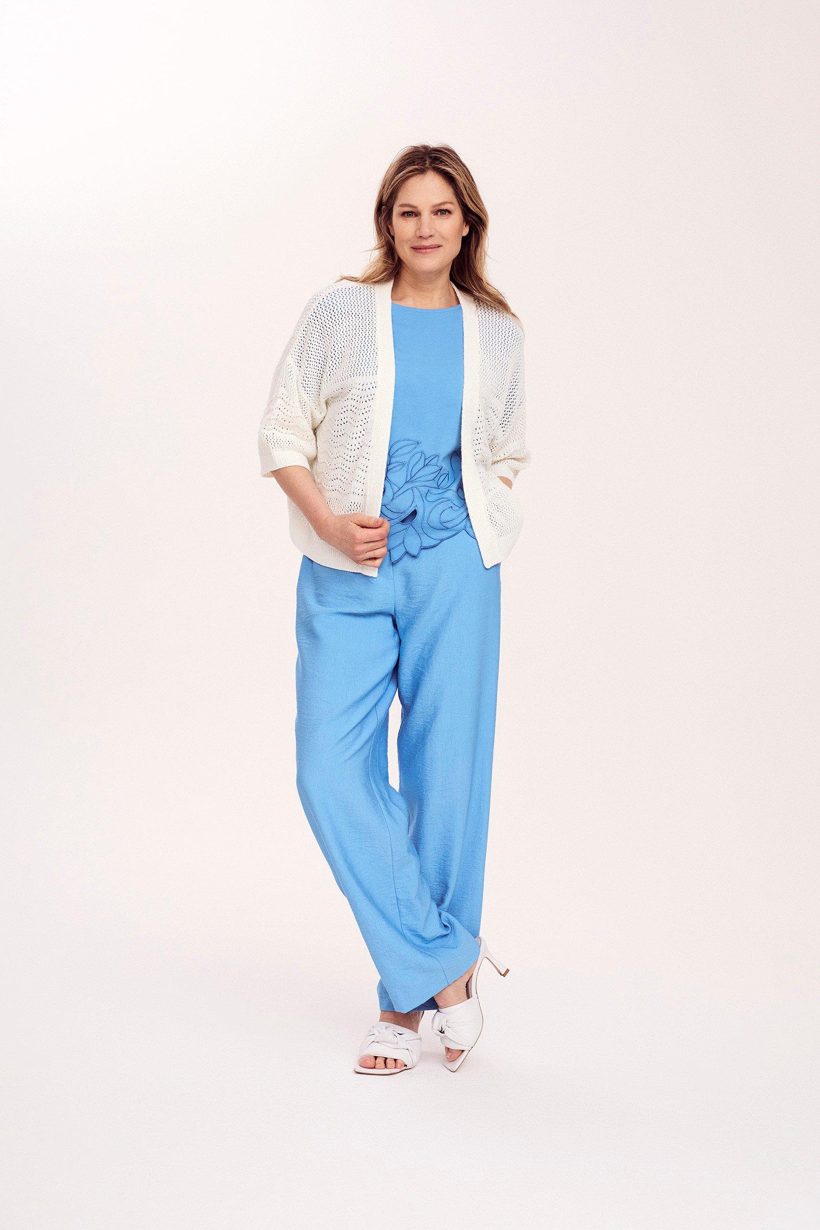 Cardigan - Korte cardigan in haakwerklook