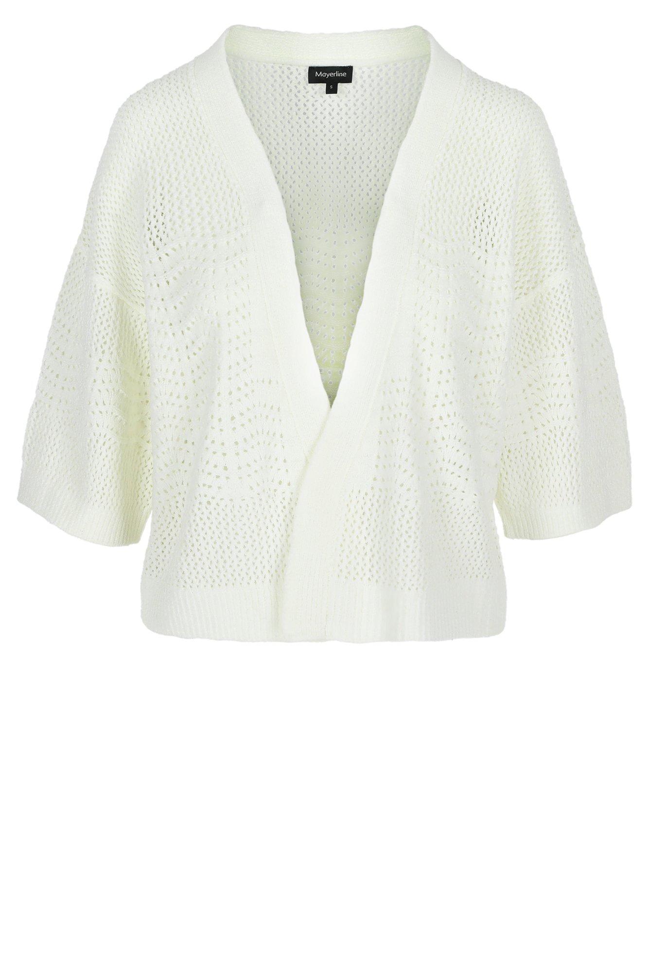 Cardigan - Korte cardigan in haakwerklook