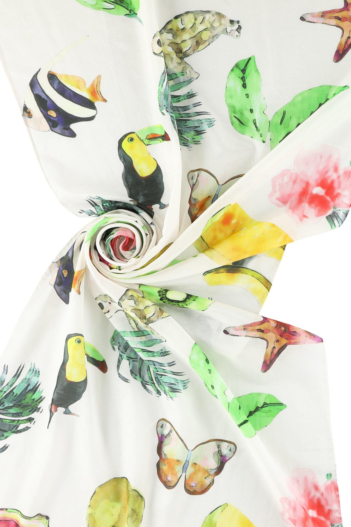 Babyspulletjes - Sjaal met print in zijde en  katoen