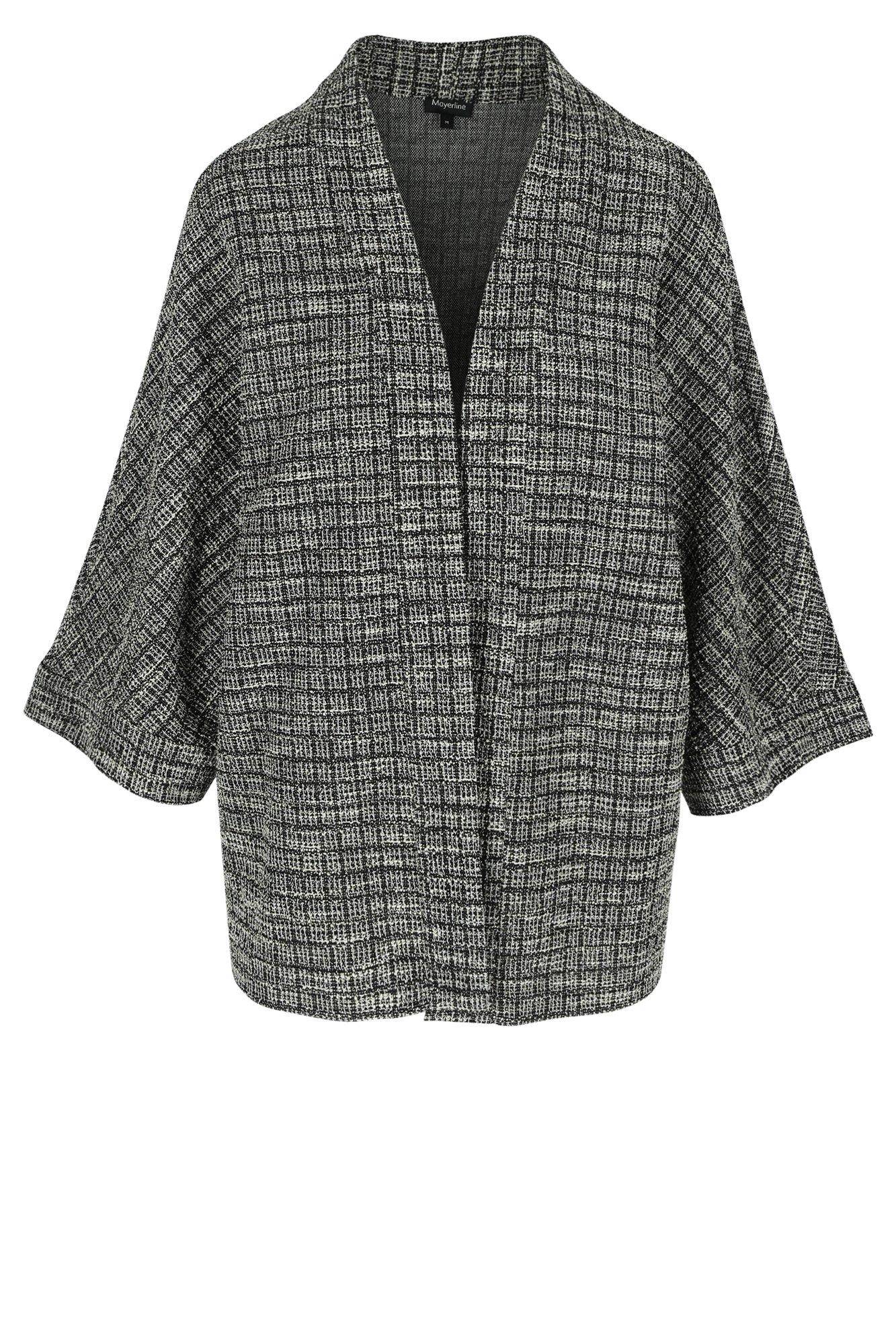 Veste tweed manches chauve-souris - null - may