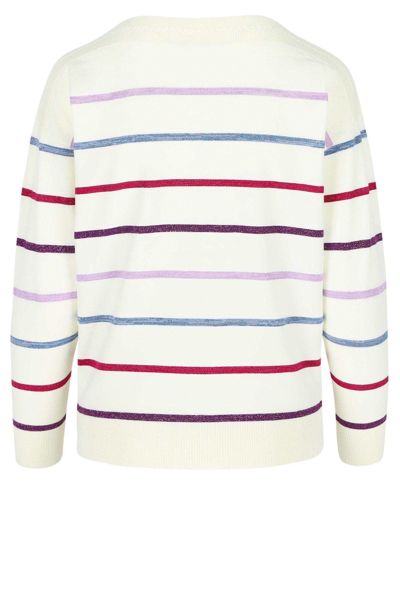 Pulls - Pull à col bateau avec rayures en lurex