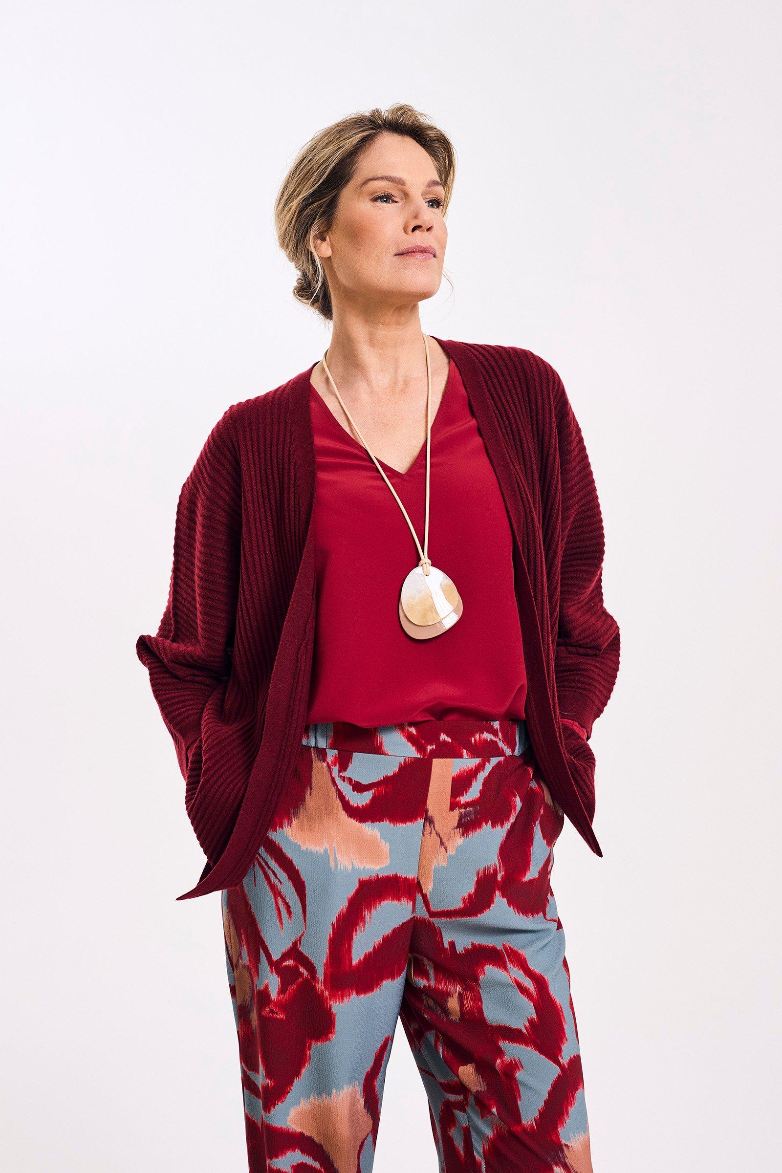 Kimonojasje in tricot met brede rib - null - may