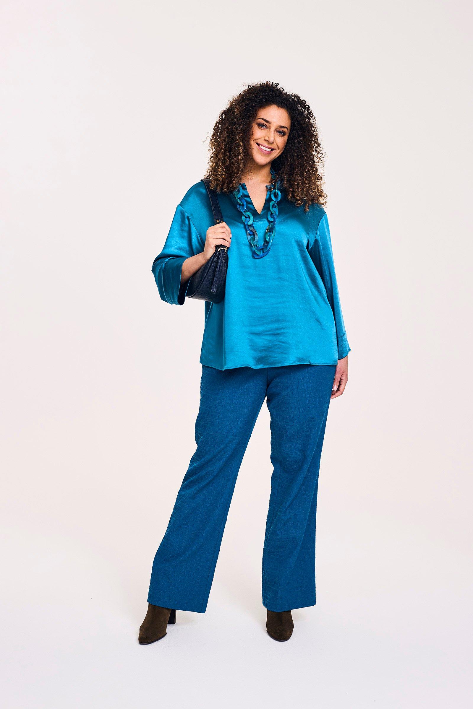 Hemden - Loose fit blouse in satijn