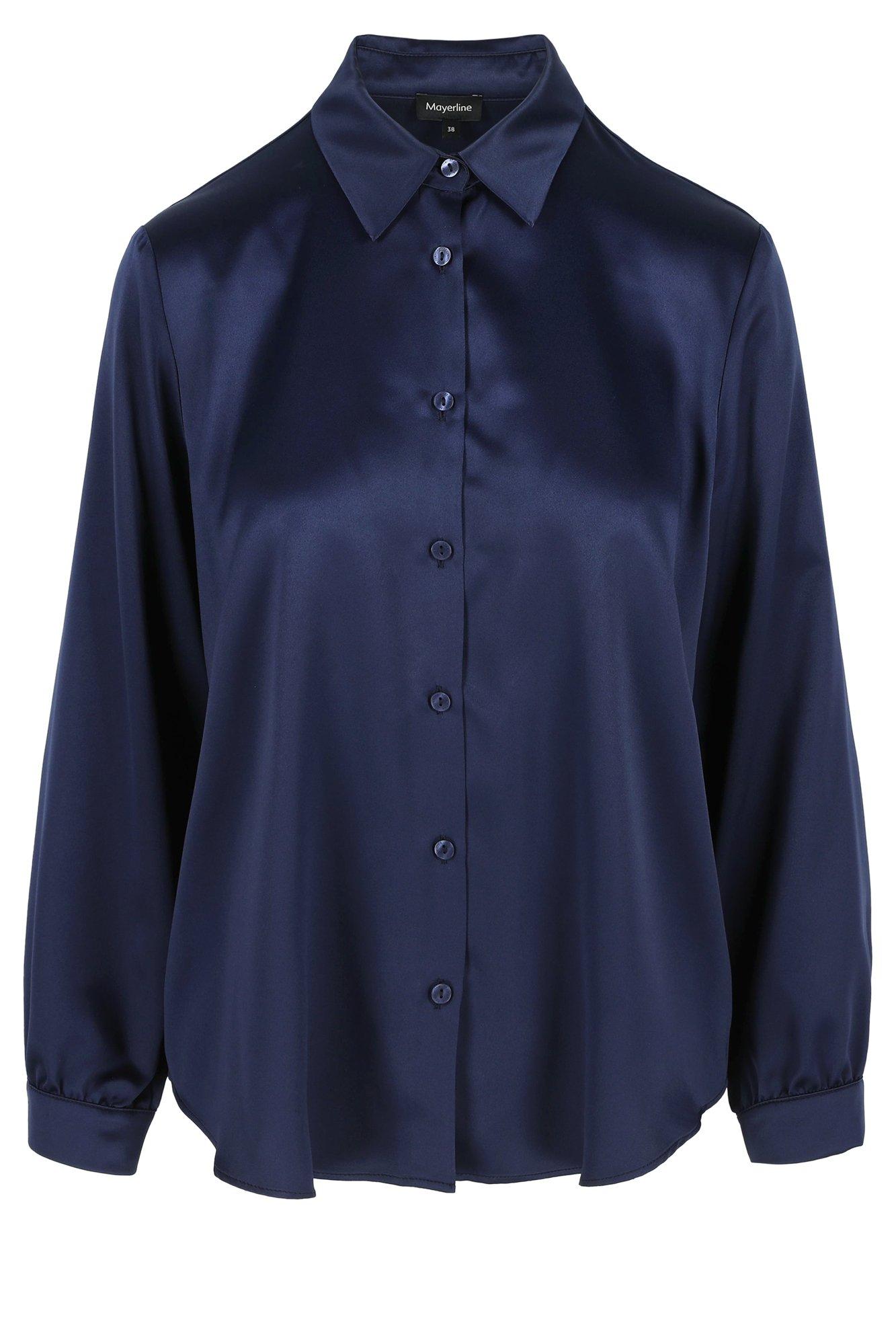 Hemden - Hemdblouse in elastisch satijn