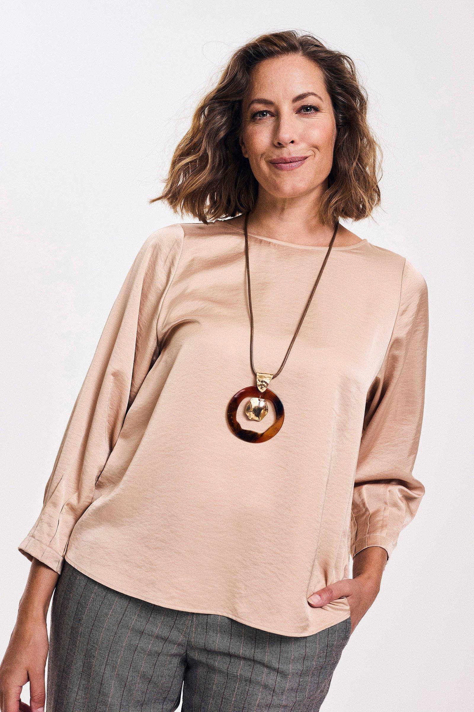 Hemden - Easy care blouse in satijn