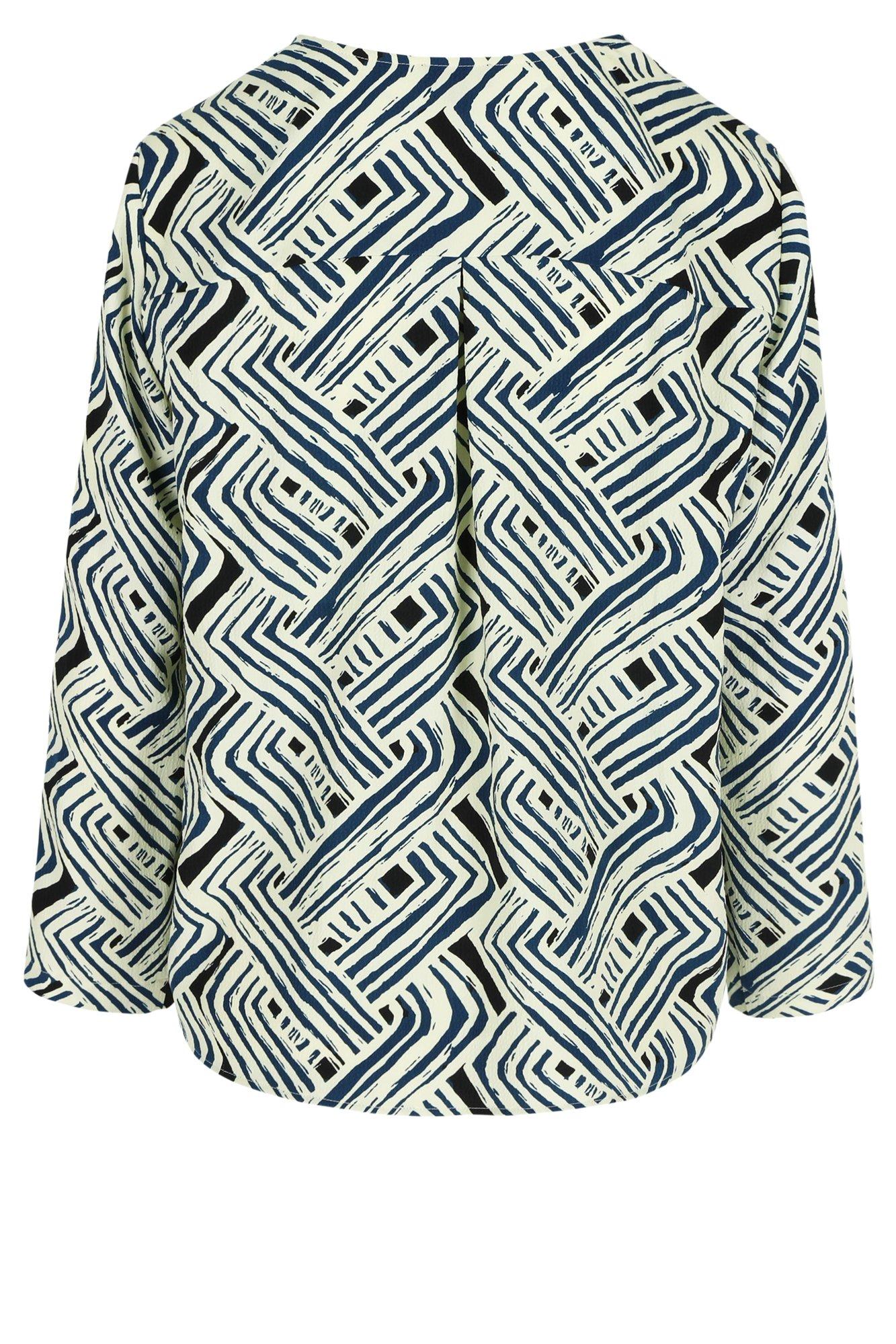 Hemden - Easy care printblouse met V-hals