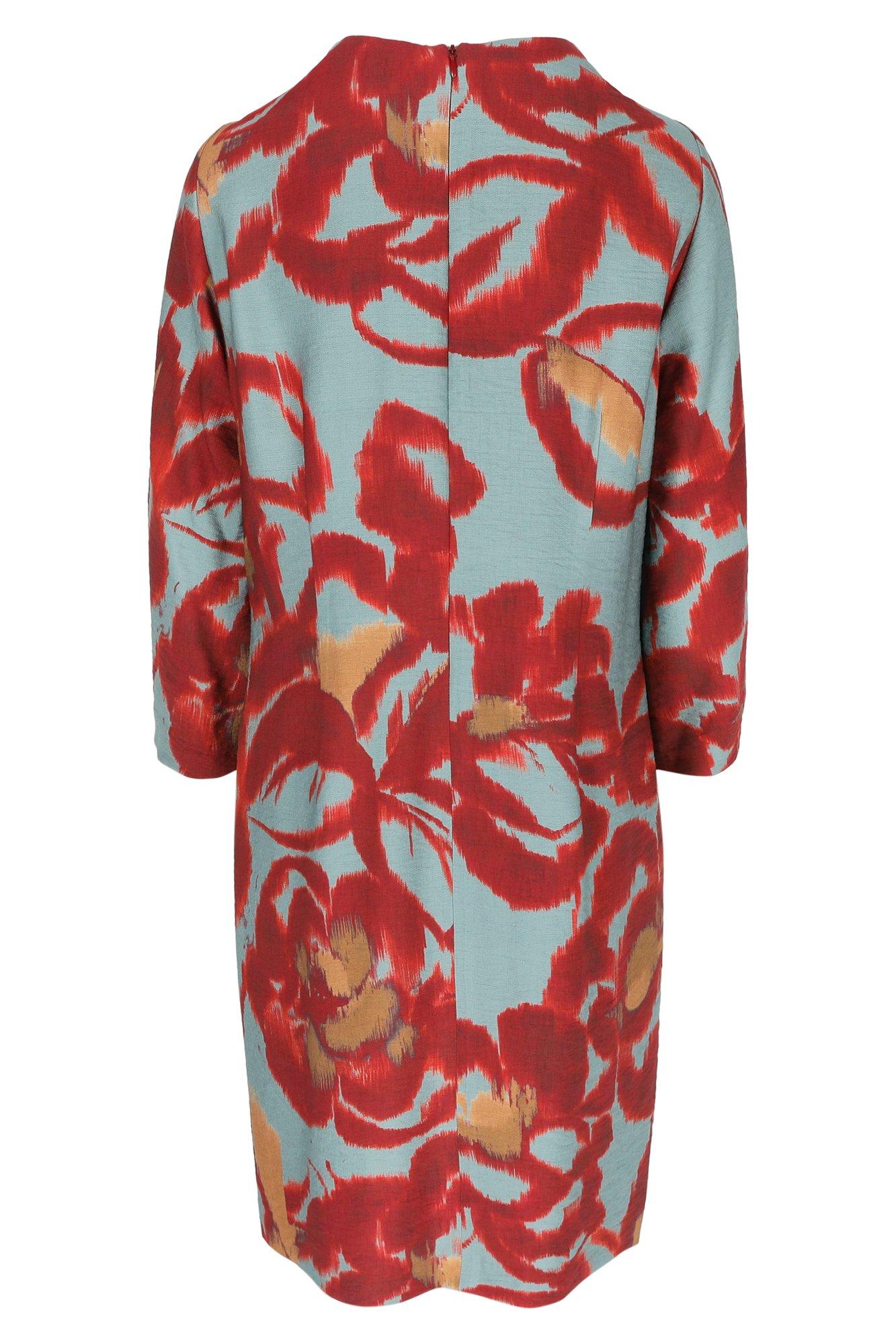 Robes - Robe droite imprimée à col en V