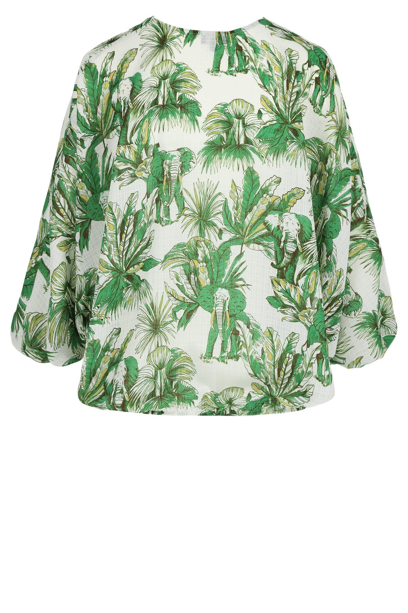 Hemden - Blouse op elastiek met safariprint
