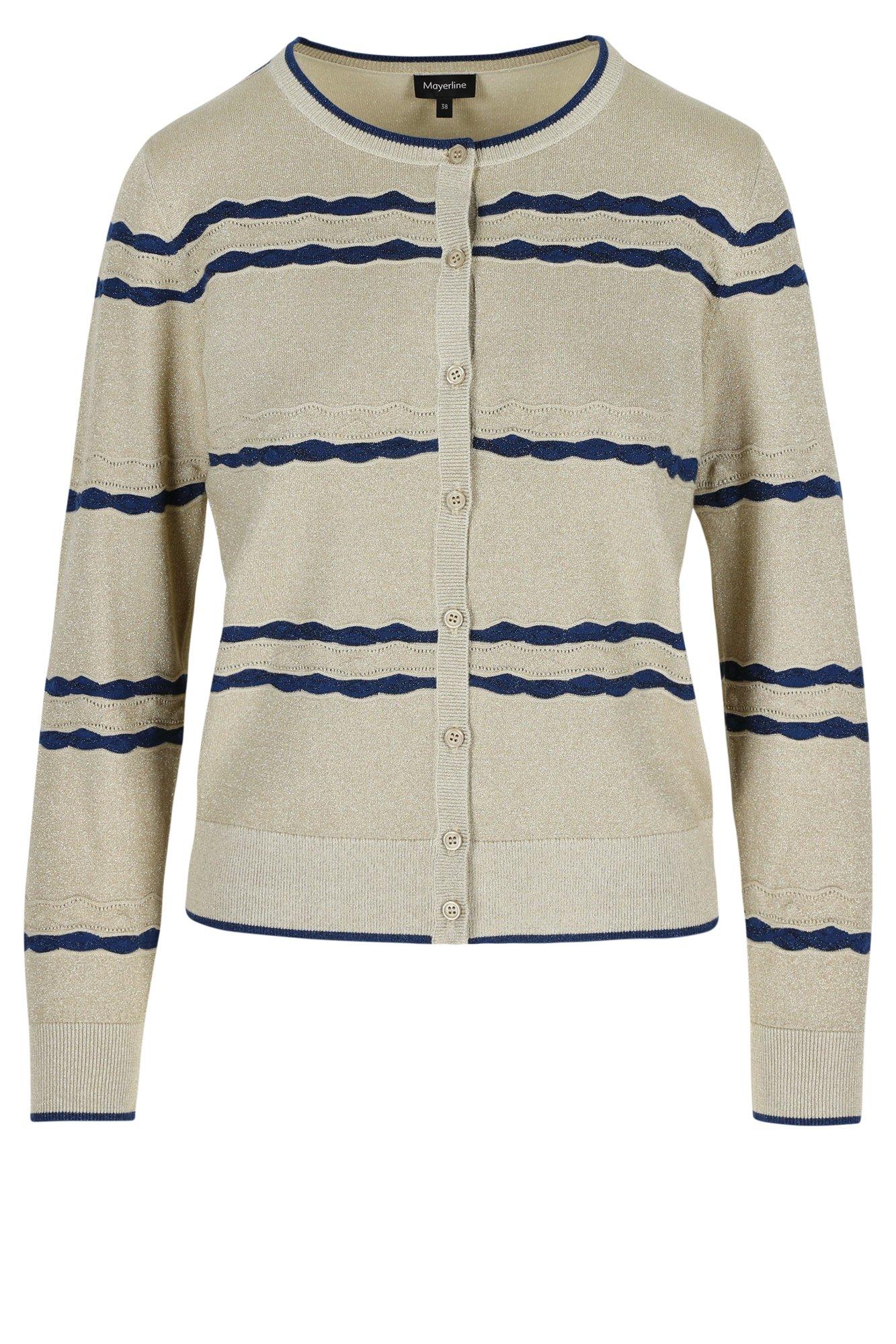 Cardigans - Pull ajouré en lurex bicolore