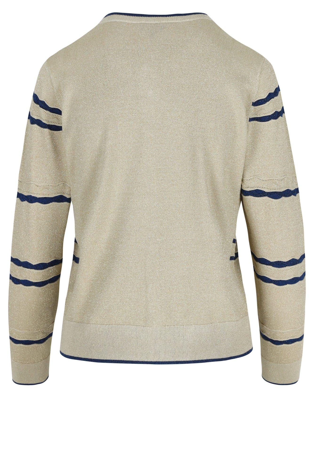 Cardigans - Pull ajouré en lurex bicolore