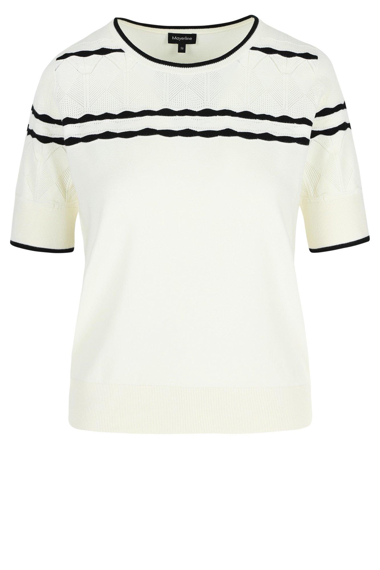 Pull fin ajouré manches courtes - null - may