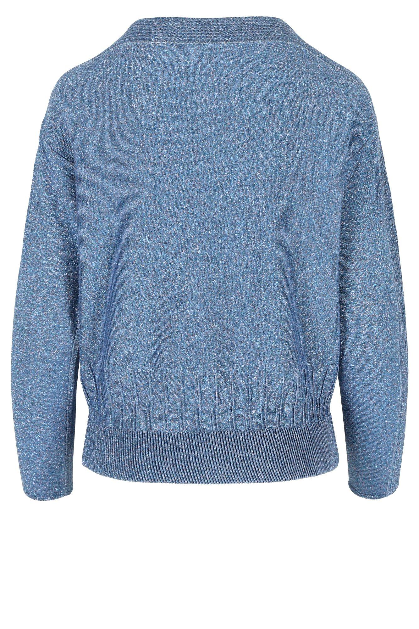 Pulls - Pull lurex à col bateau et bords fantaisie