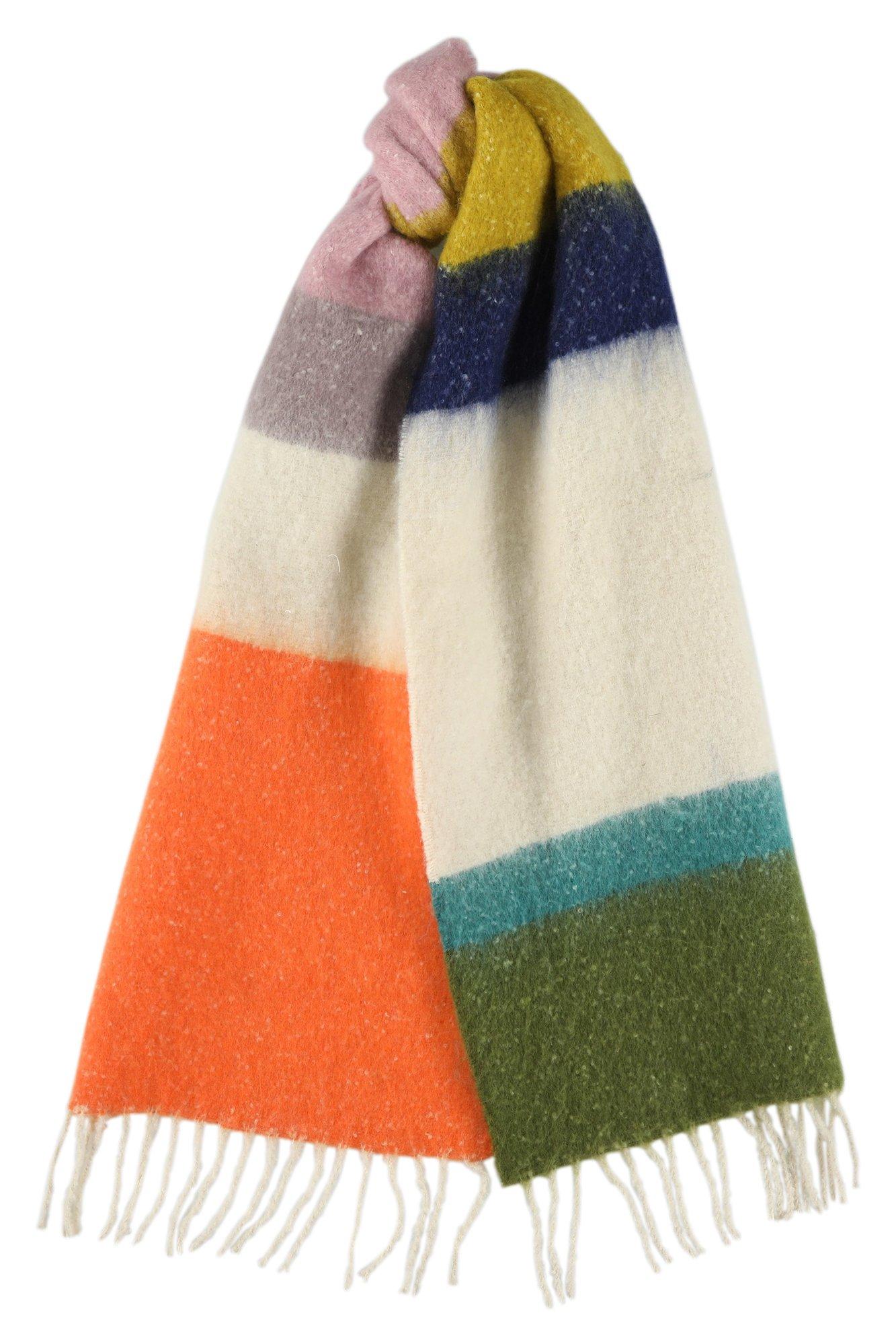 Grote pluizige colourblocking sjaal - null - may