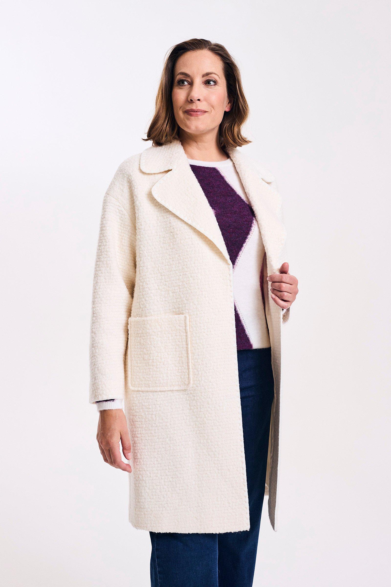 Manteau en bouclette mélange laine - null - may