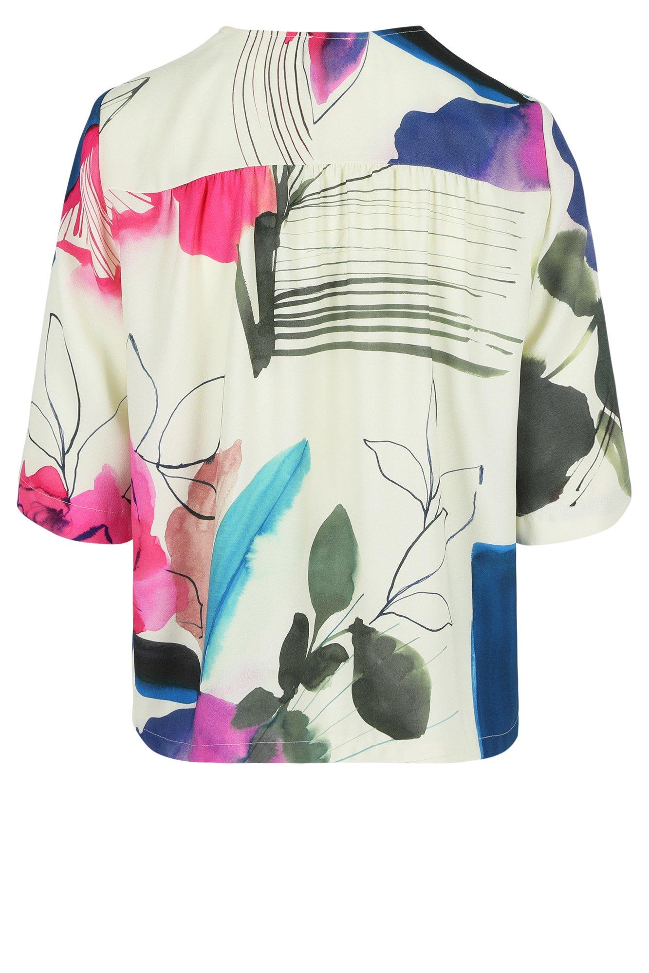 Hemden - Wijde printblouse in crêpe