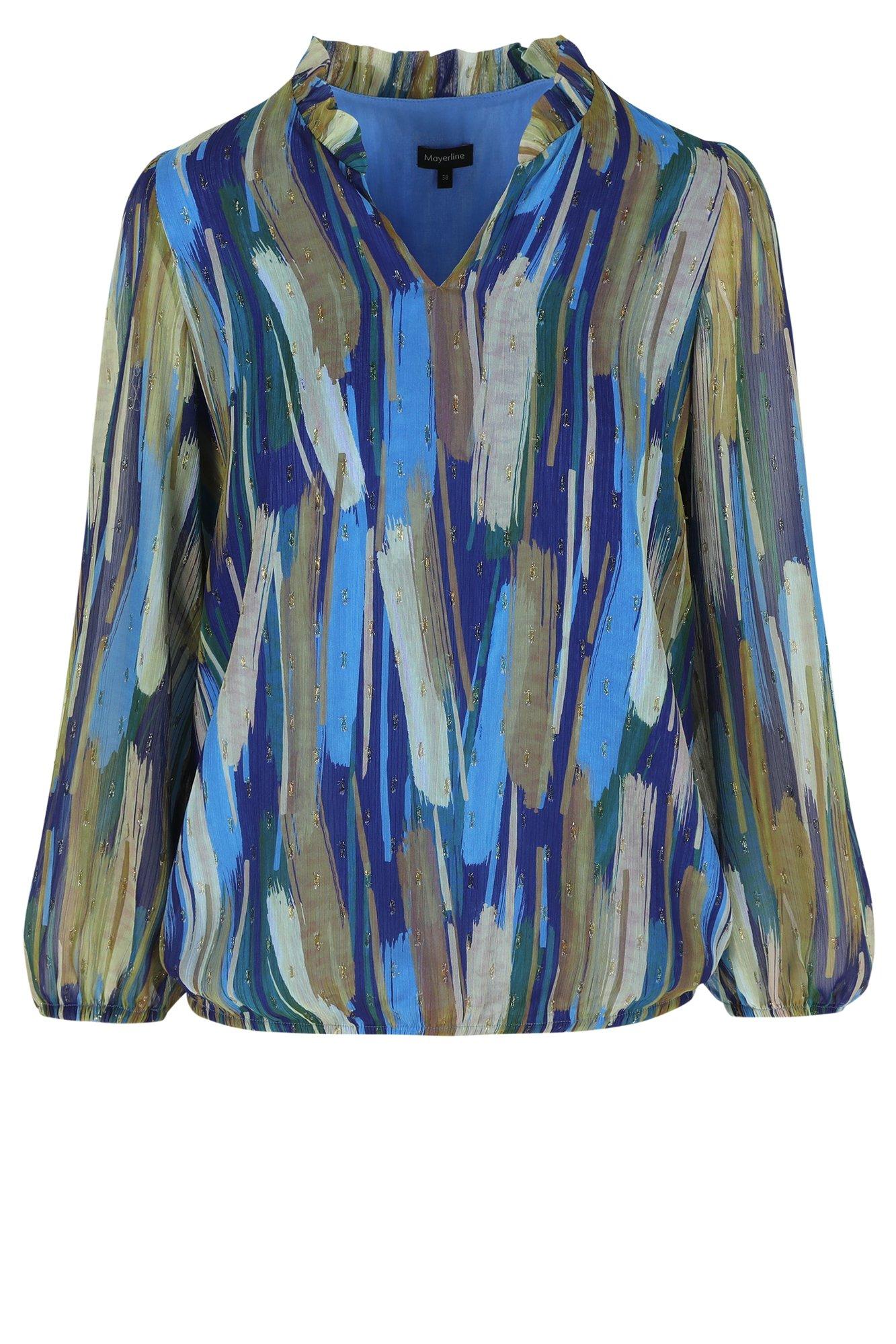 Chemises - Blouse imprimée en voile sur élastique