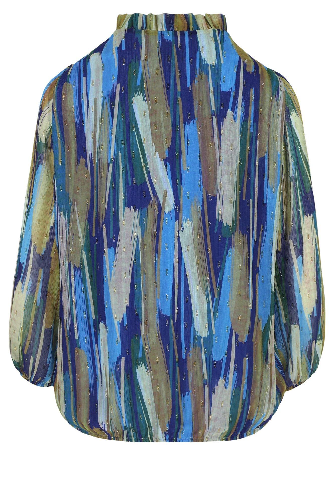 Chemises - Blouse imprimée en voile sur élastique