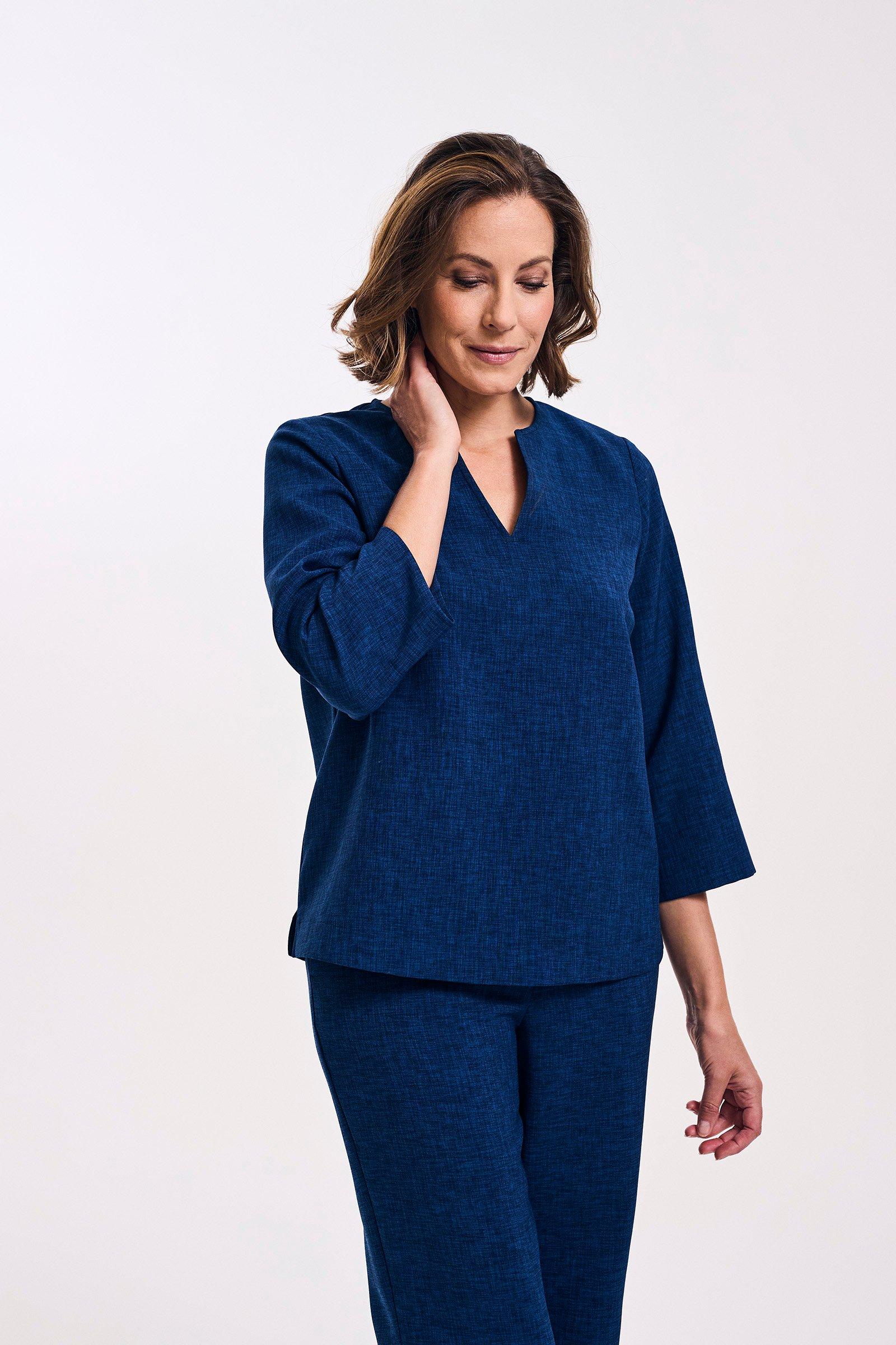 Blouse ample en tissu chiné - null - may