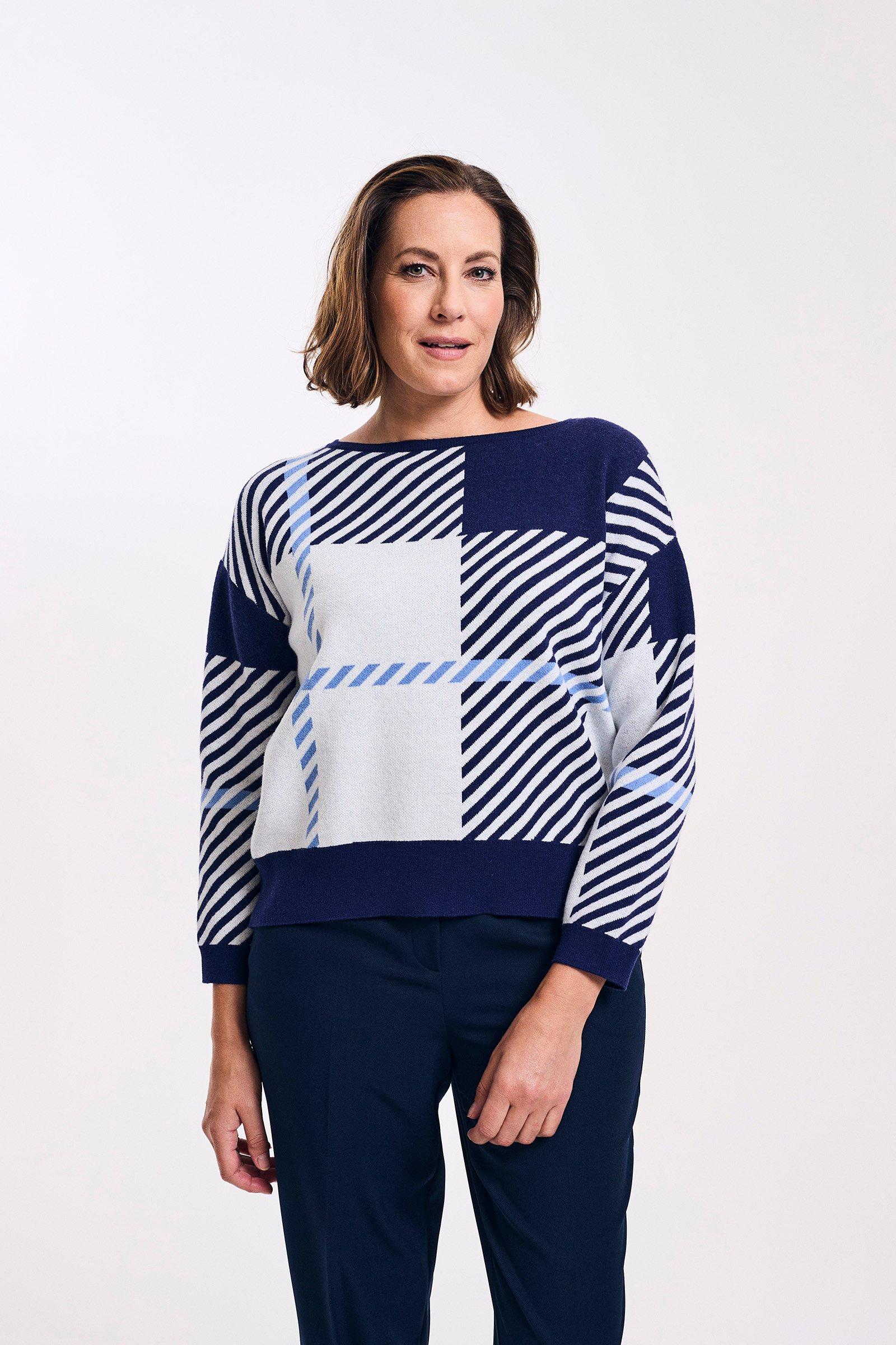 Pull à carreaux ample - null - ame