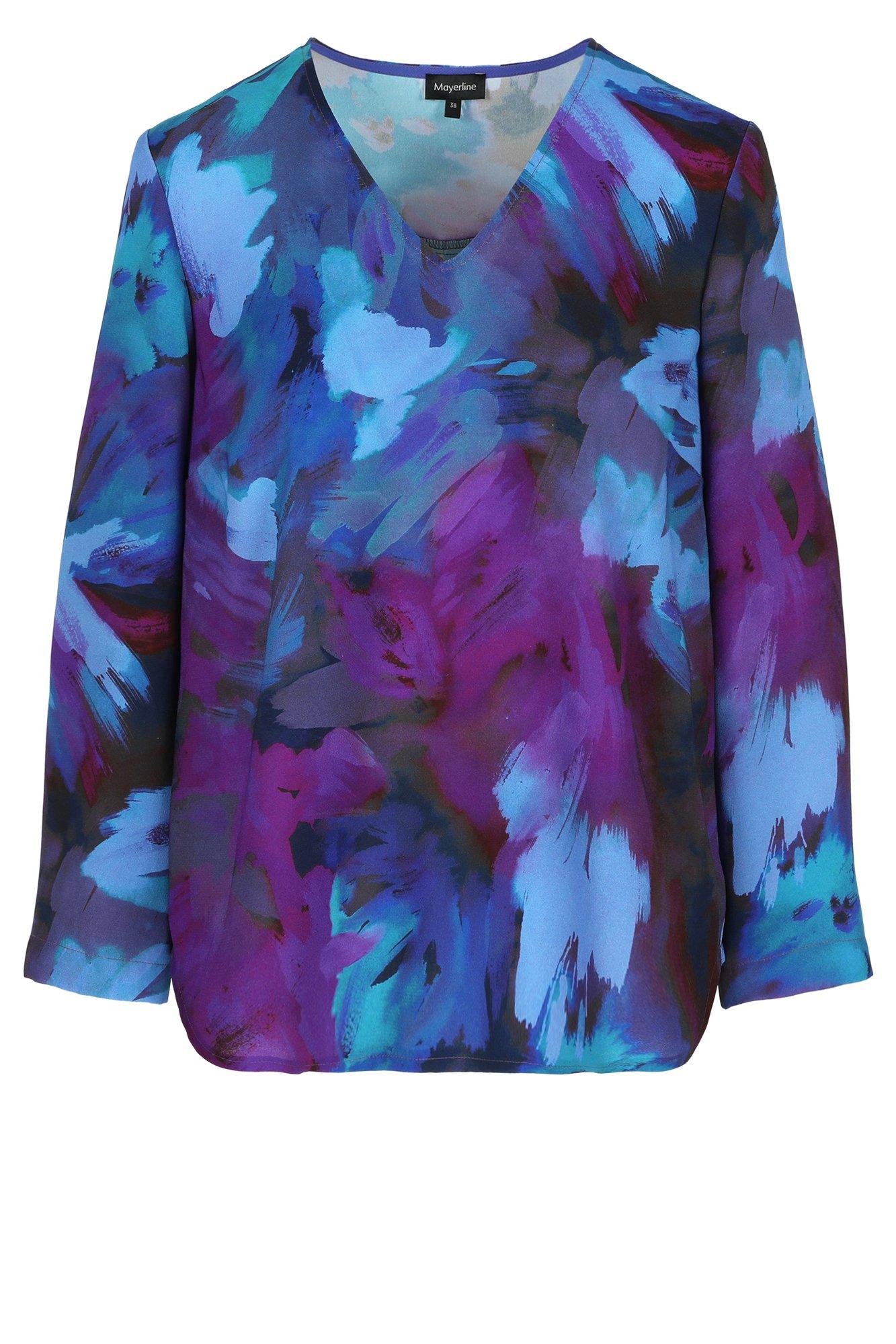Hemden - Wijde easy care printblouse
