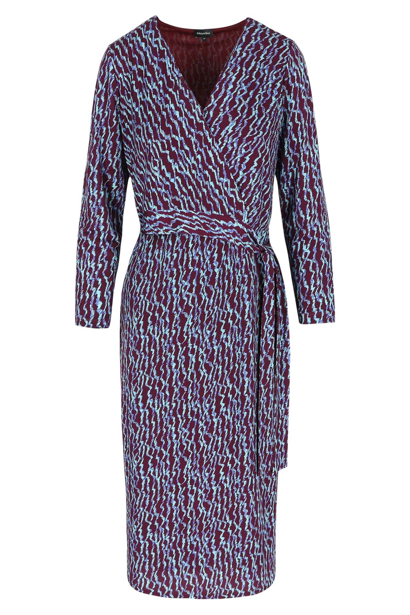 Kleedjes - Jersey wikkeljurk met abstracte print