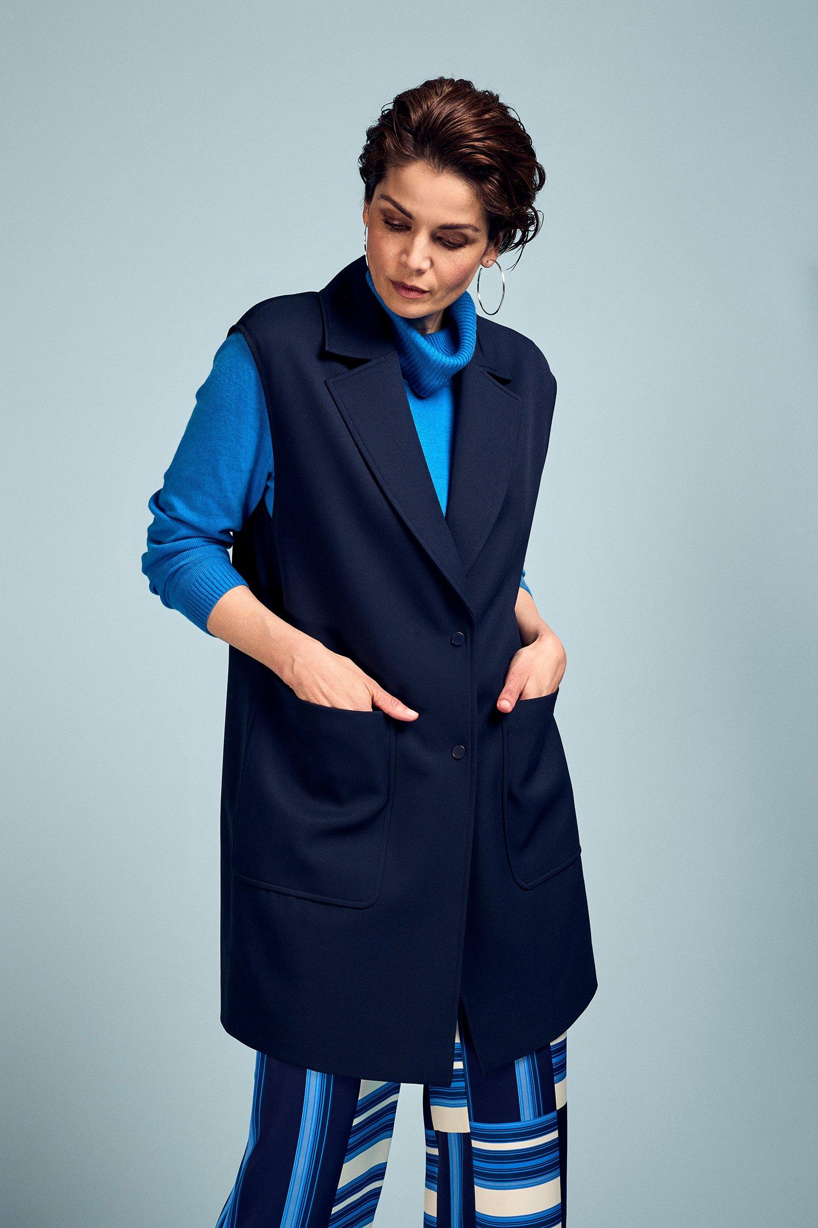 Mouwloos jasje in twill - ame