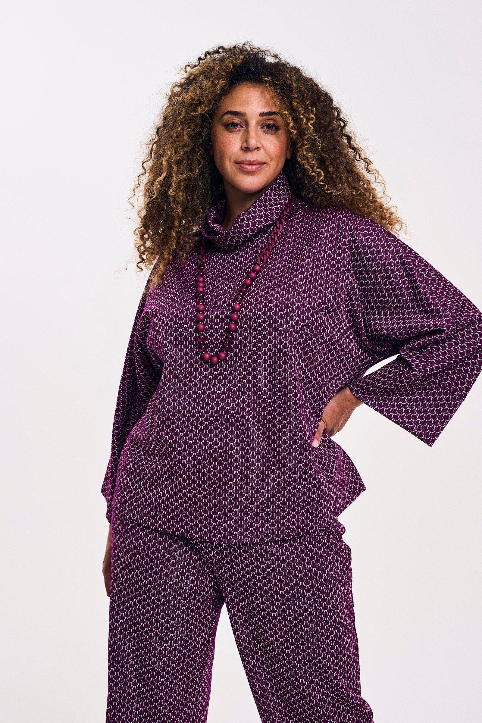 Blouse chauve-souris en jersey extensible - null - ame