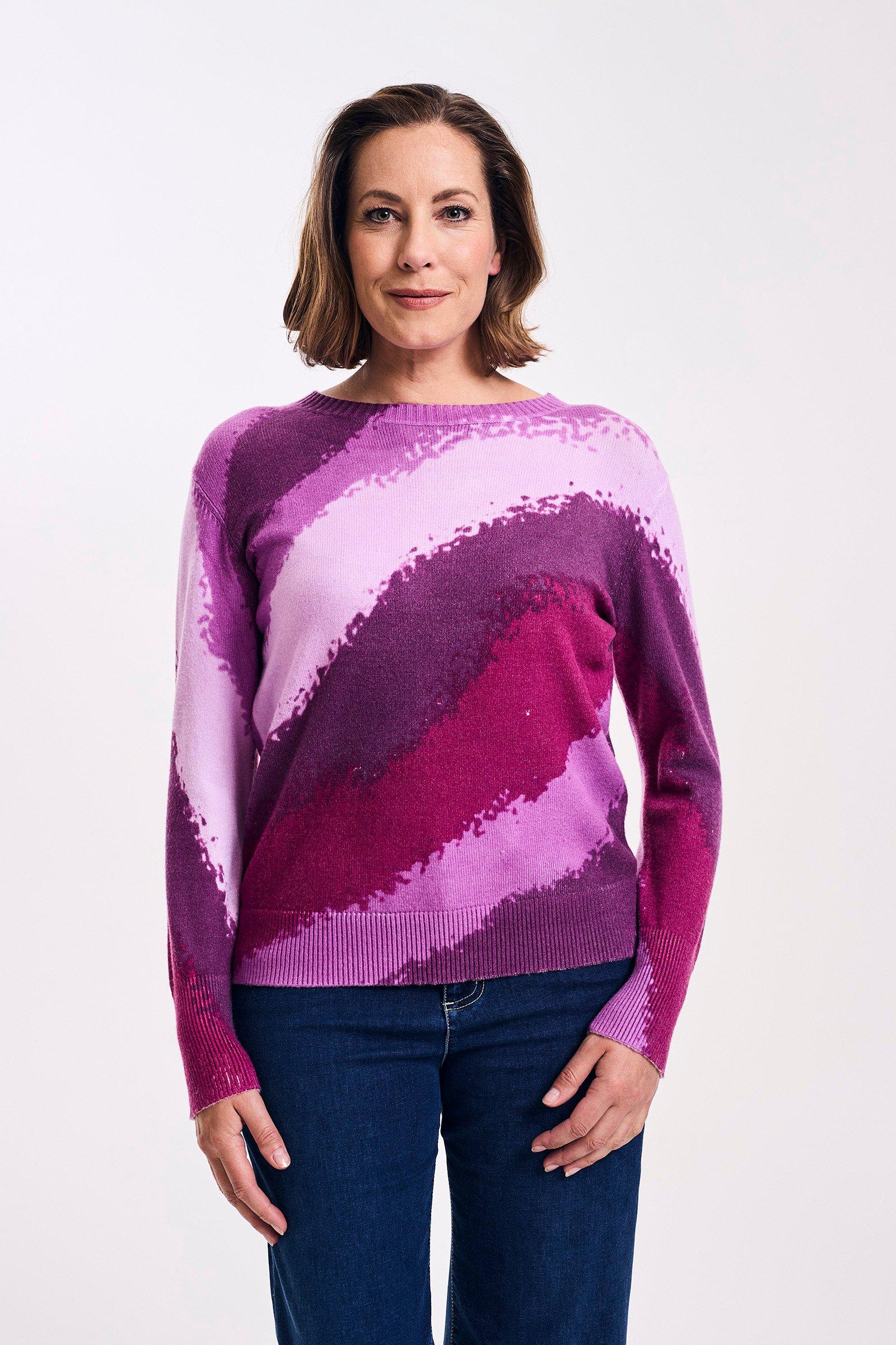Printtrui met dipdye effect - null - may