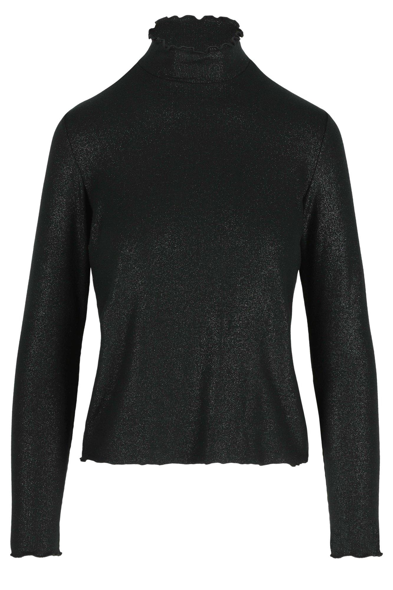 Sweatvest - Dunne lurextrui met fijne rib
