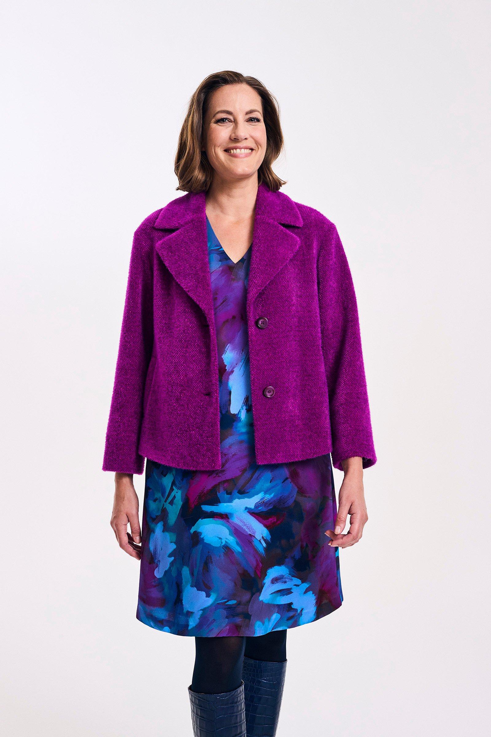 Veste évasée en look cachemire - null - may