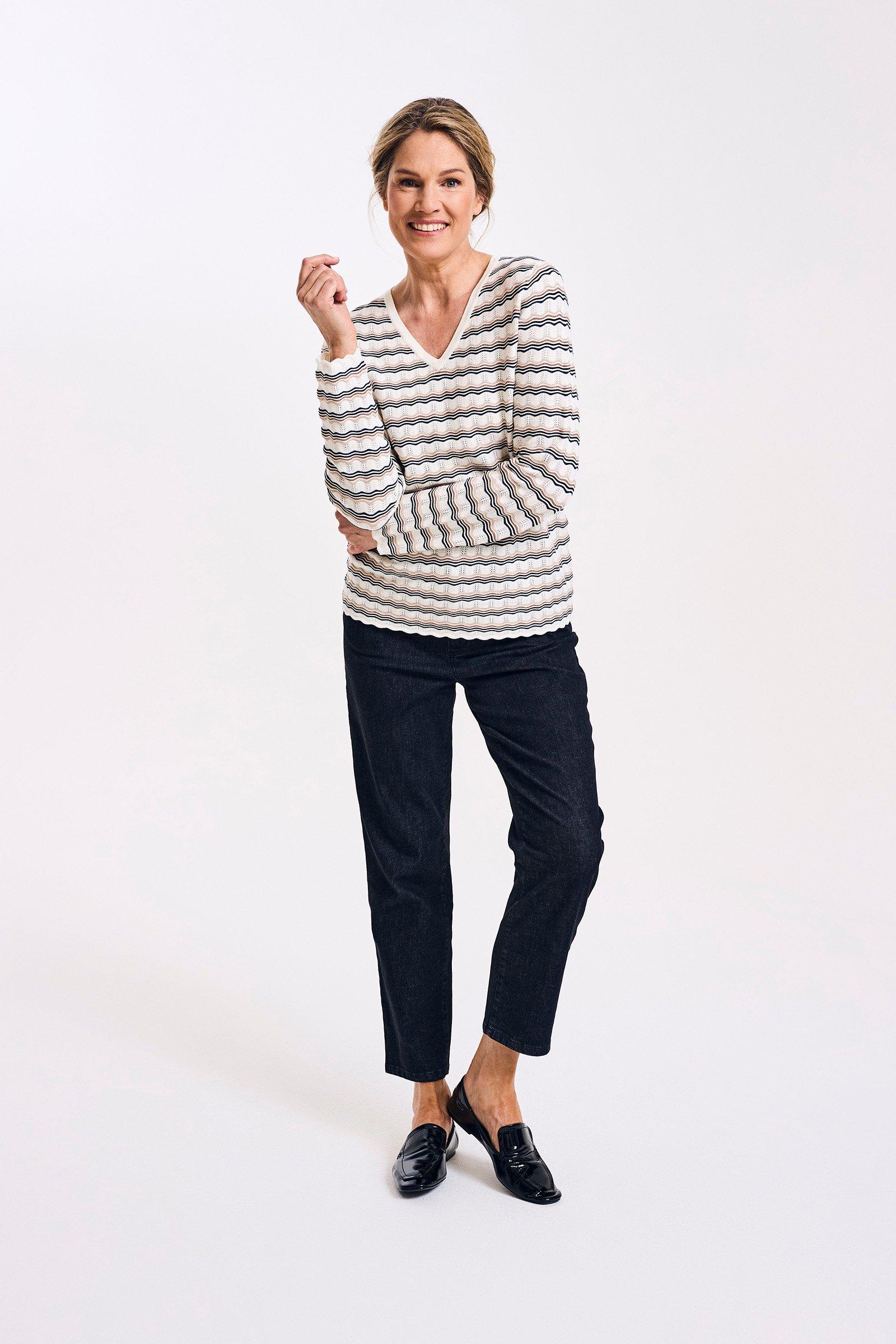 Jeans carotte taille haute stretch - null - may
