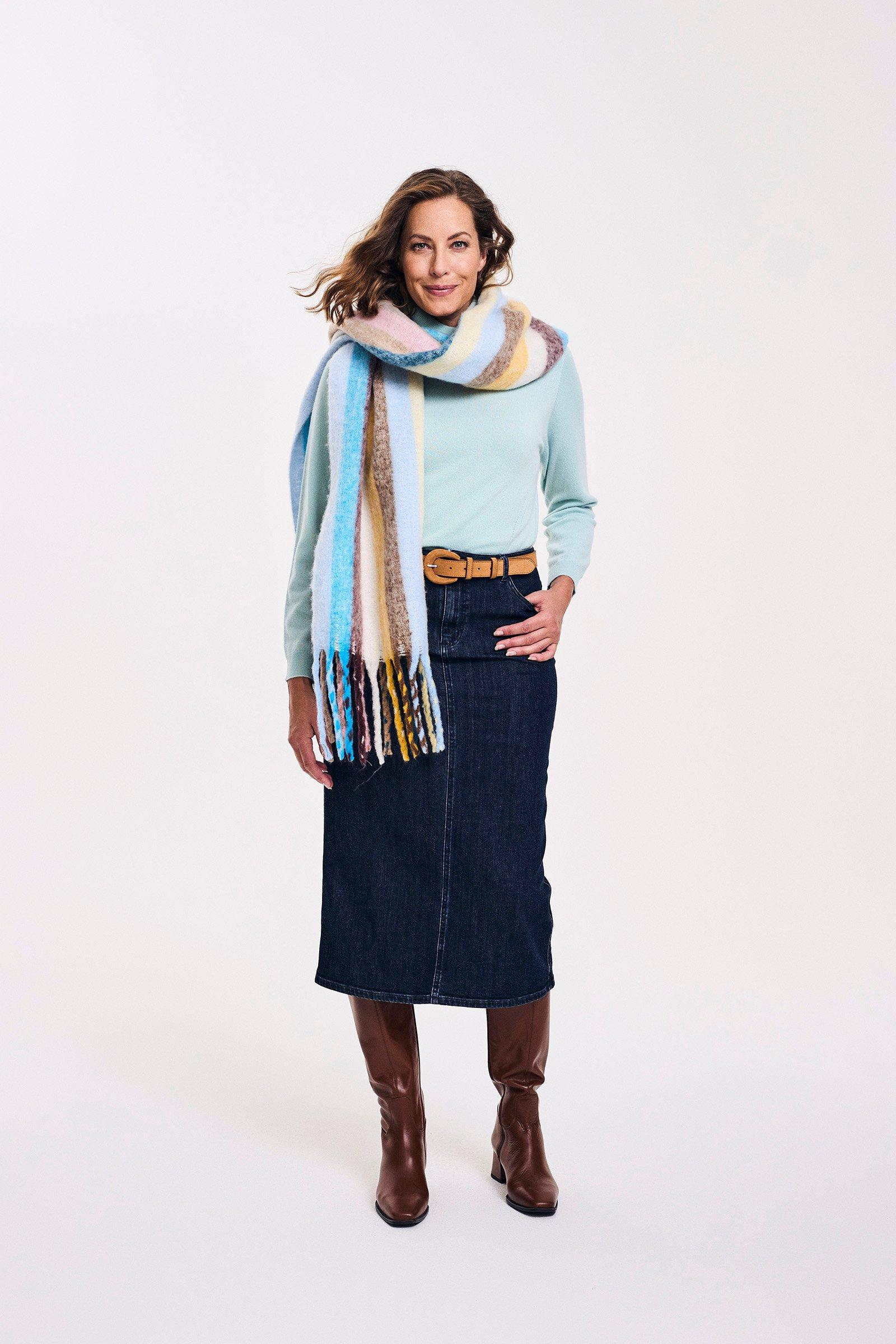 Rokken - Midirok in donker stretchdenim