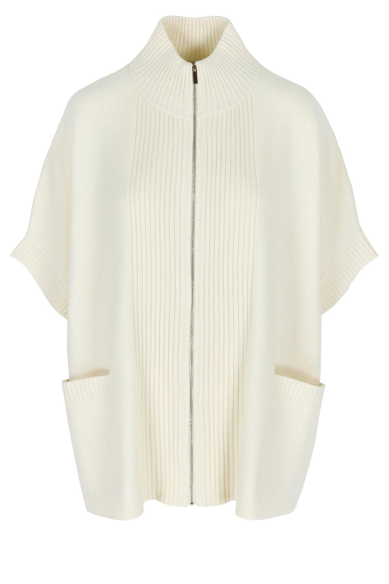 Cardigan - Gebreide cape met rits