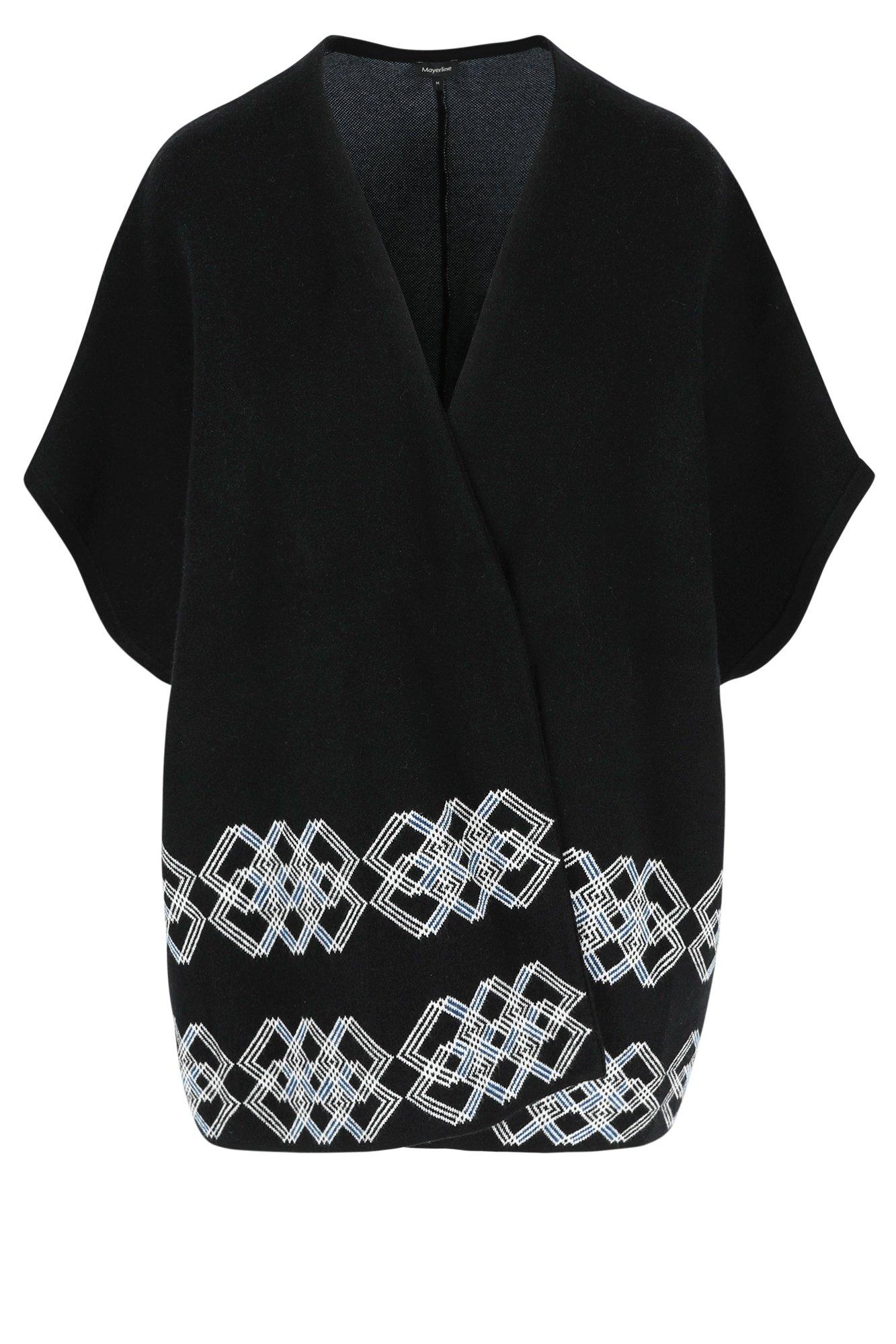 Manteaux - Cape en maille avec motif géométrique