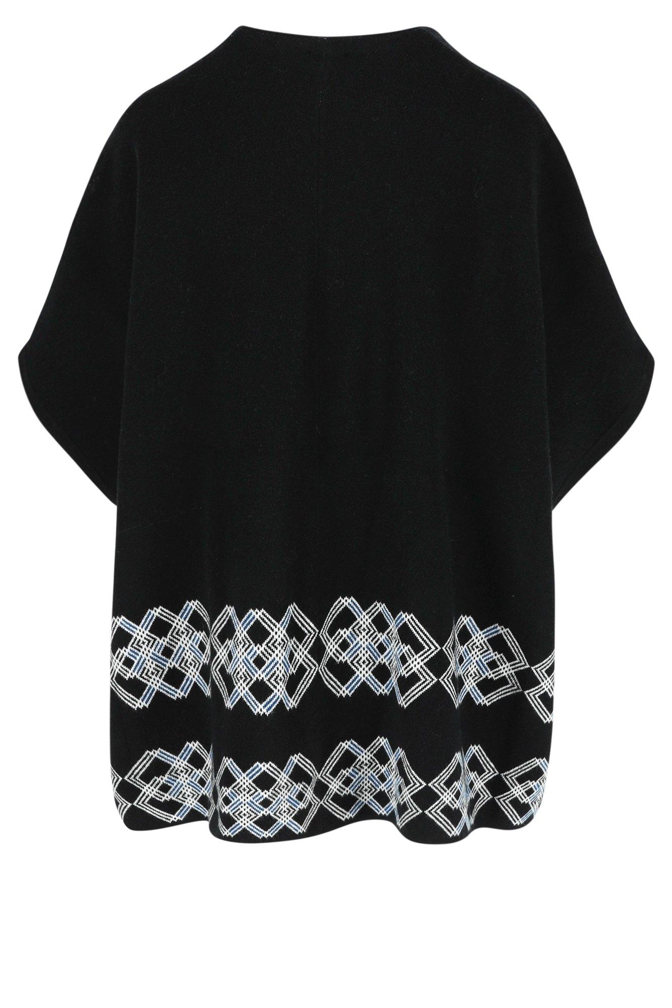 Manteaux - Cape en maille avec motif géométrique
