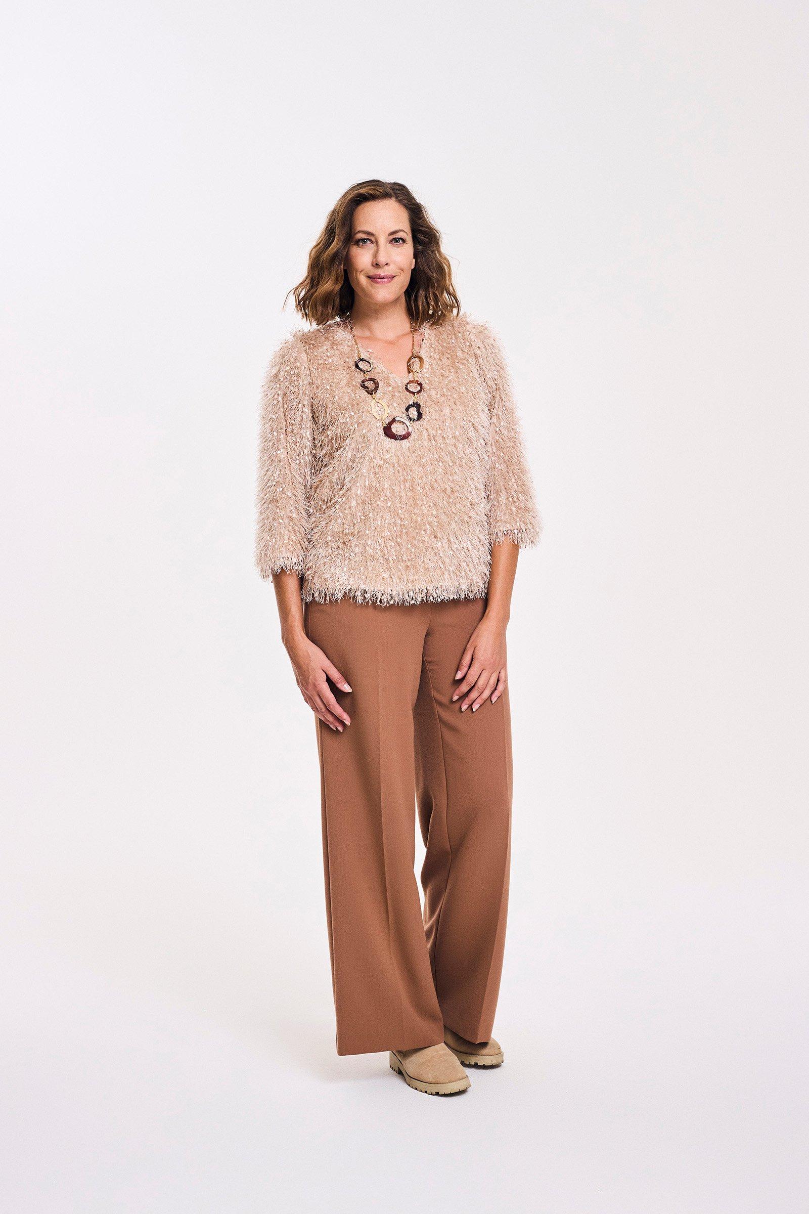 Wijde broek met rugelastiek - null - may