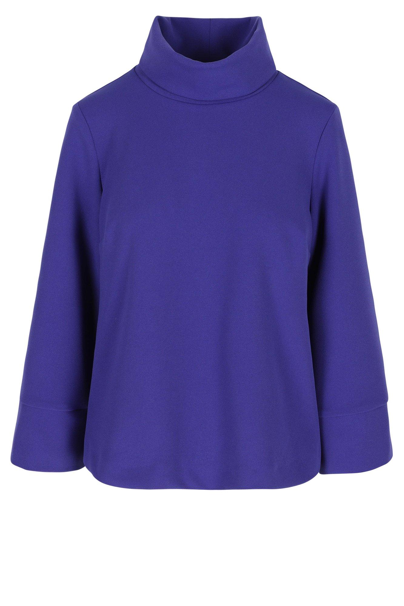 Hemden - Blouse met hangkraag in scuba