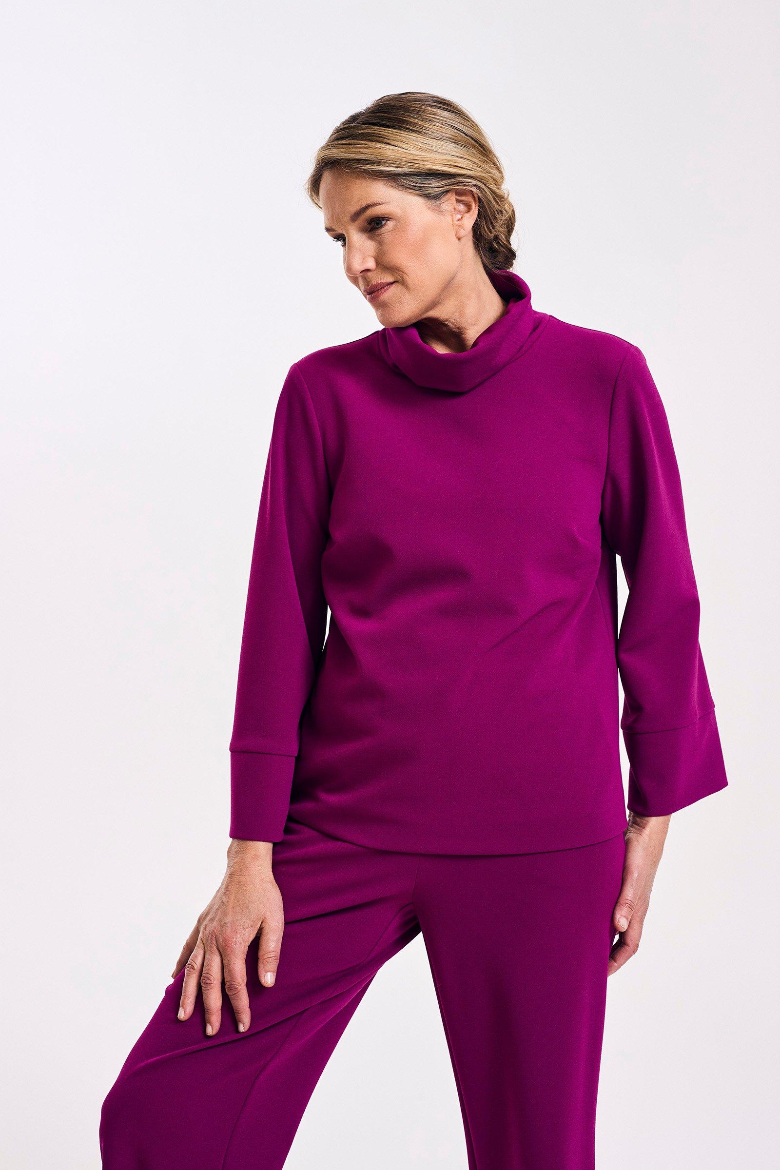 Blouse à col boule en scuba - null - may