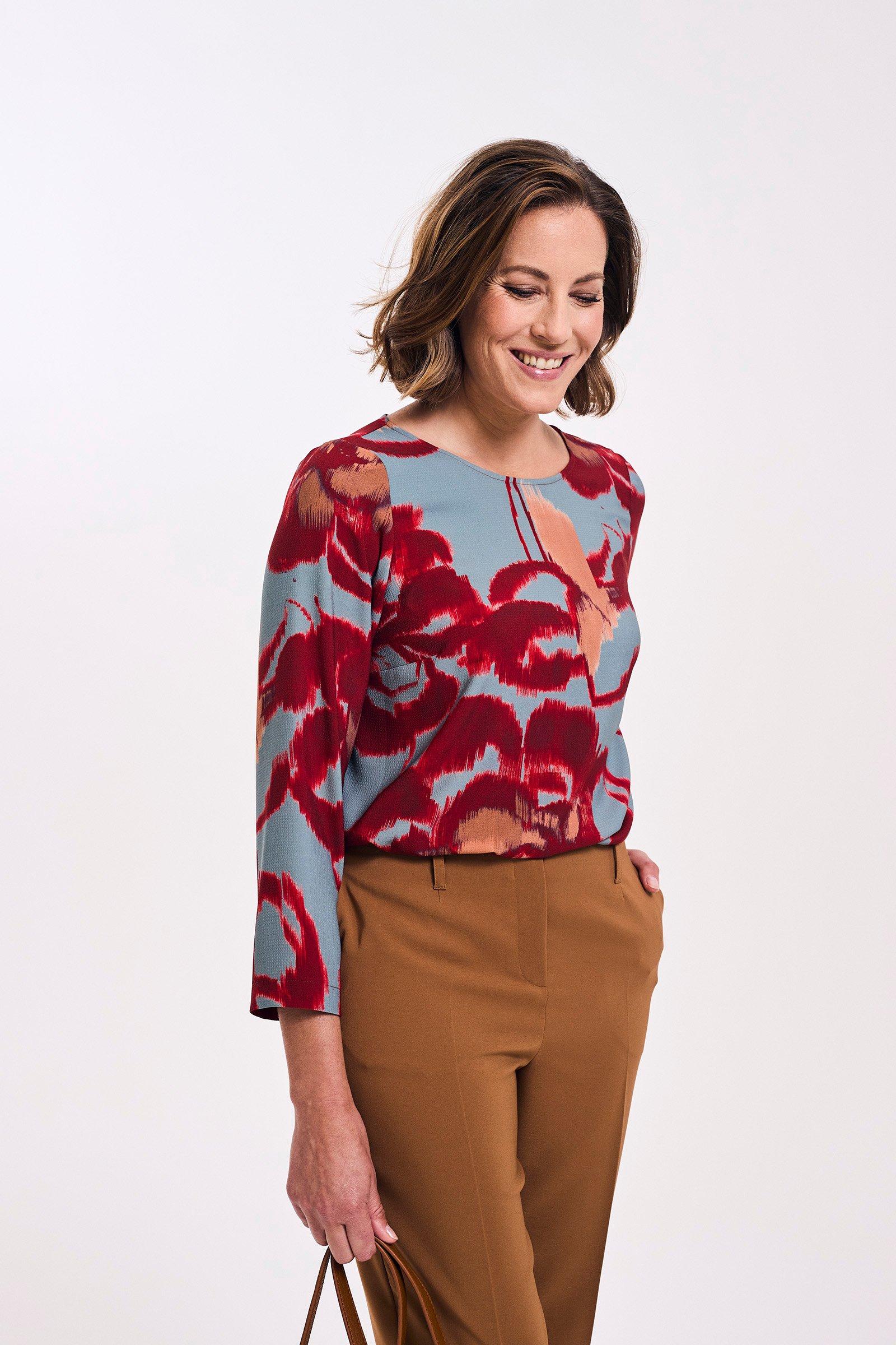 Blouse imprimée à col arrondi - null - may