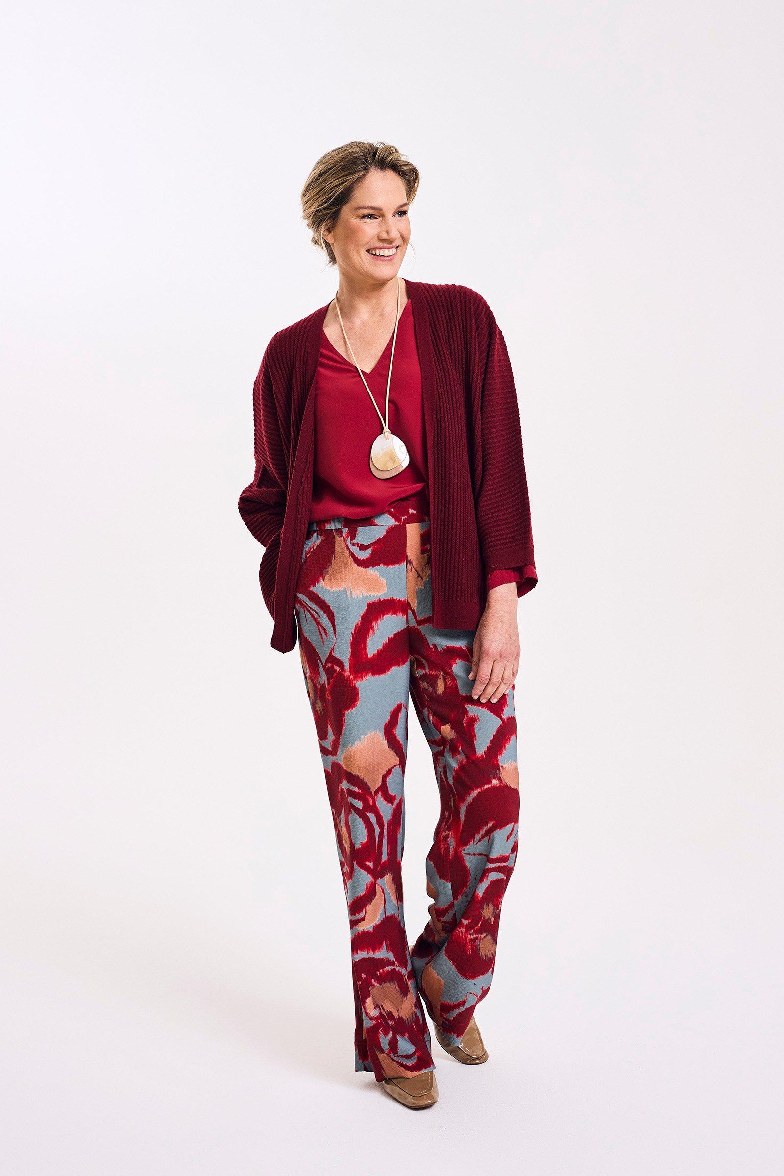 Pantalons - Pantalon large imprimé élastiqué dos