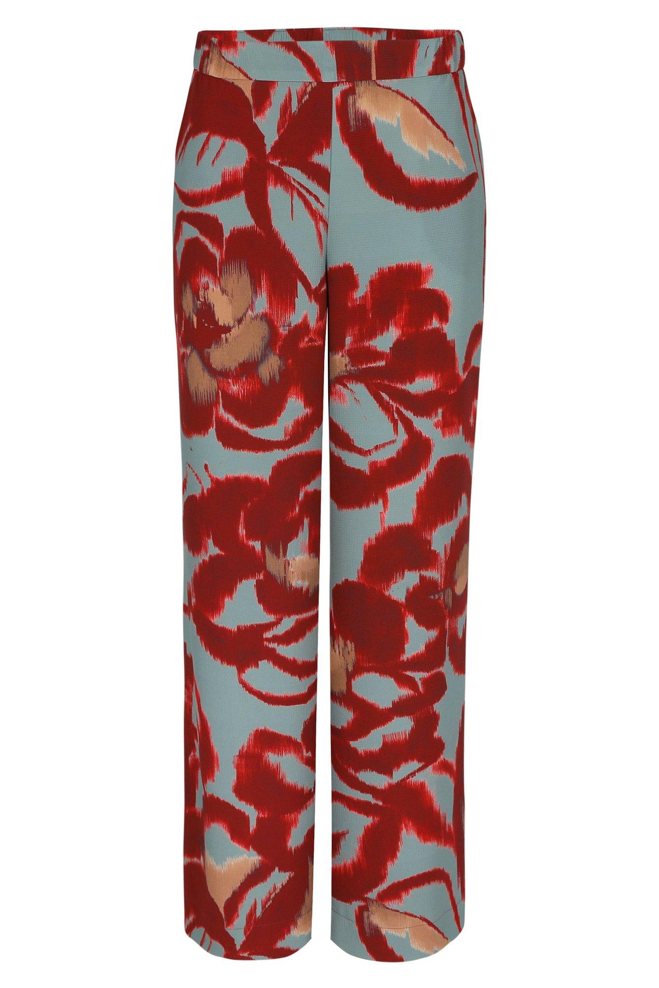 Broeken - Wijde printbroek met rugelastiek