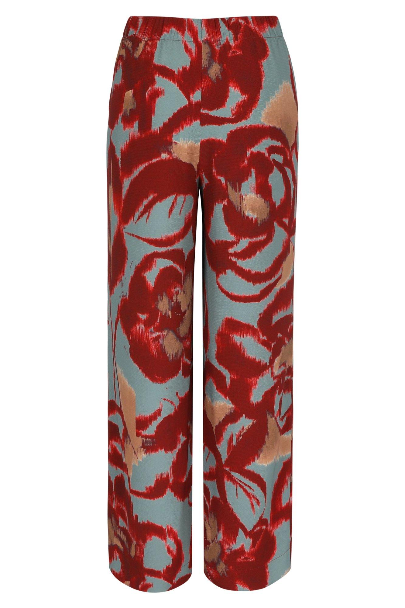 Broeken - Wijde printbroek met rugelastiek