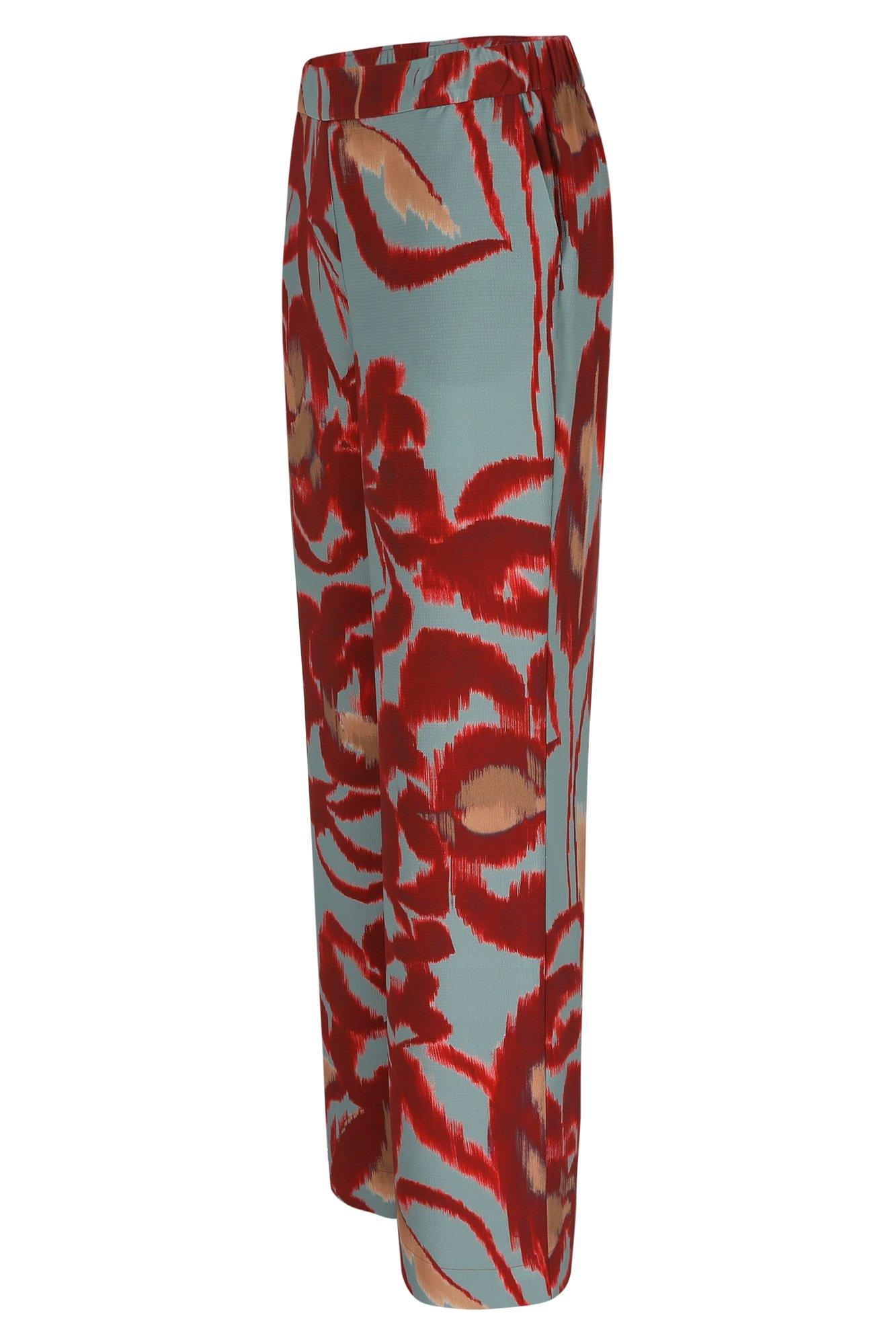 Broeken - Wijde printbroek met rugelastiek
