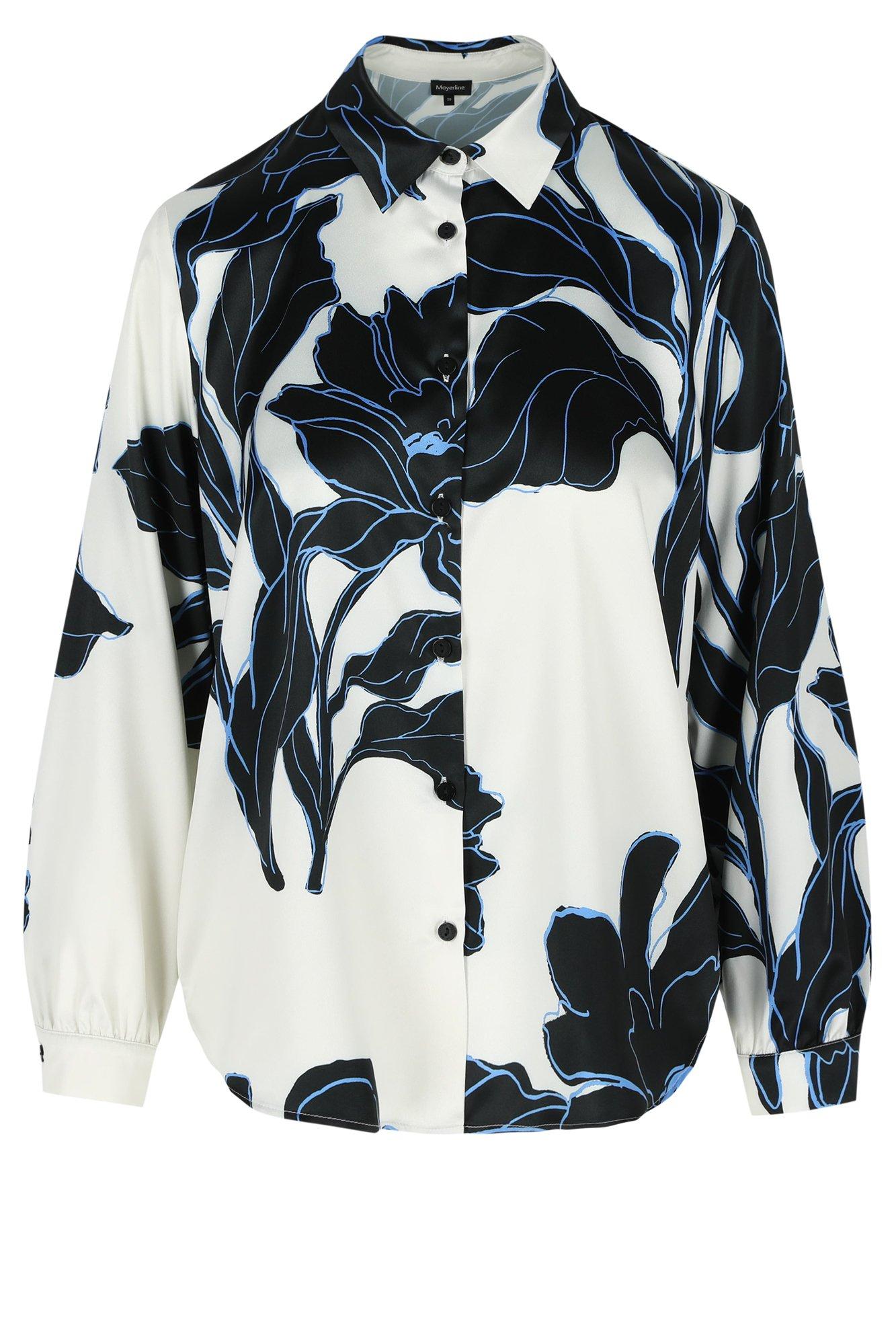 Hemden - Hemdblouse in elastisch satijn