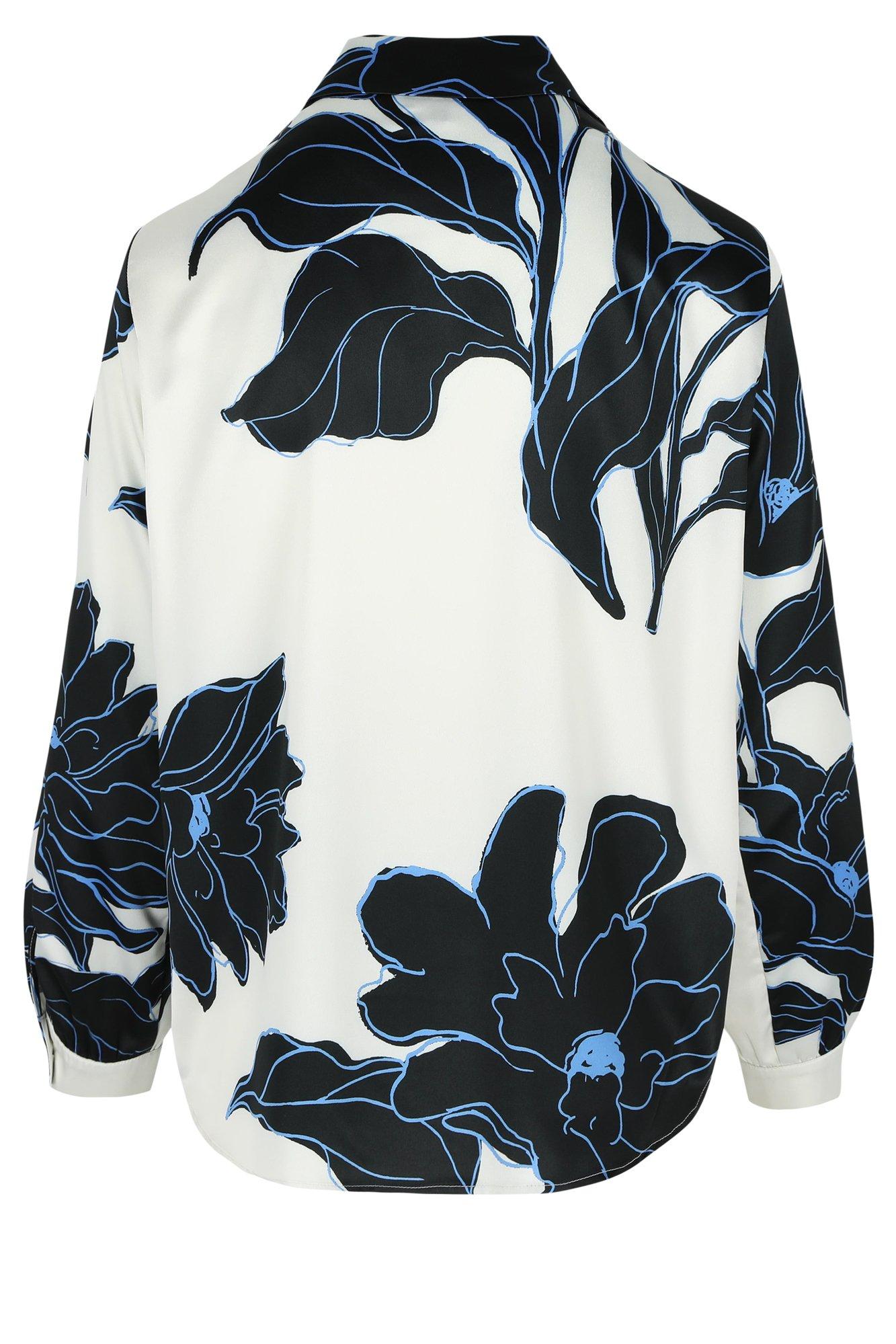Hemden - Hemdblouse in elastisch satijn