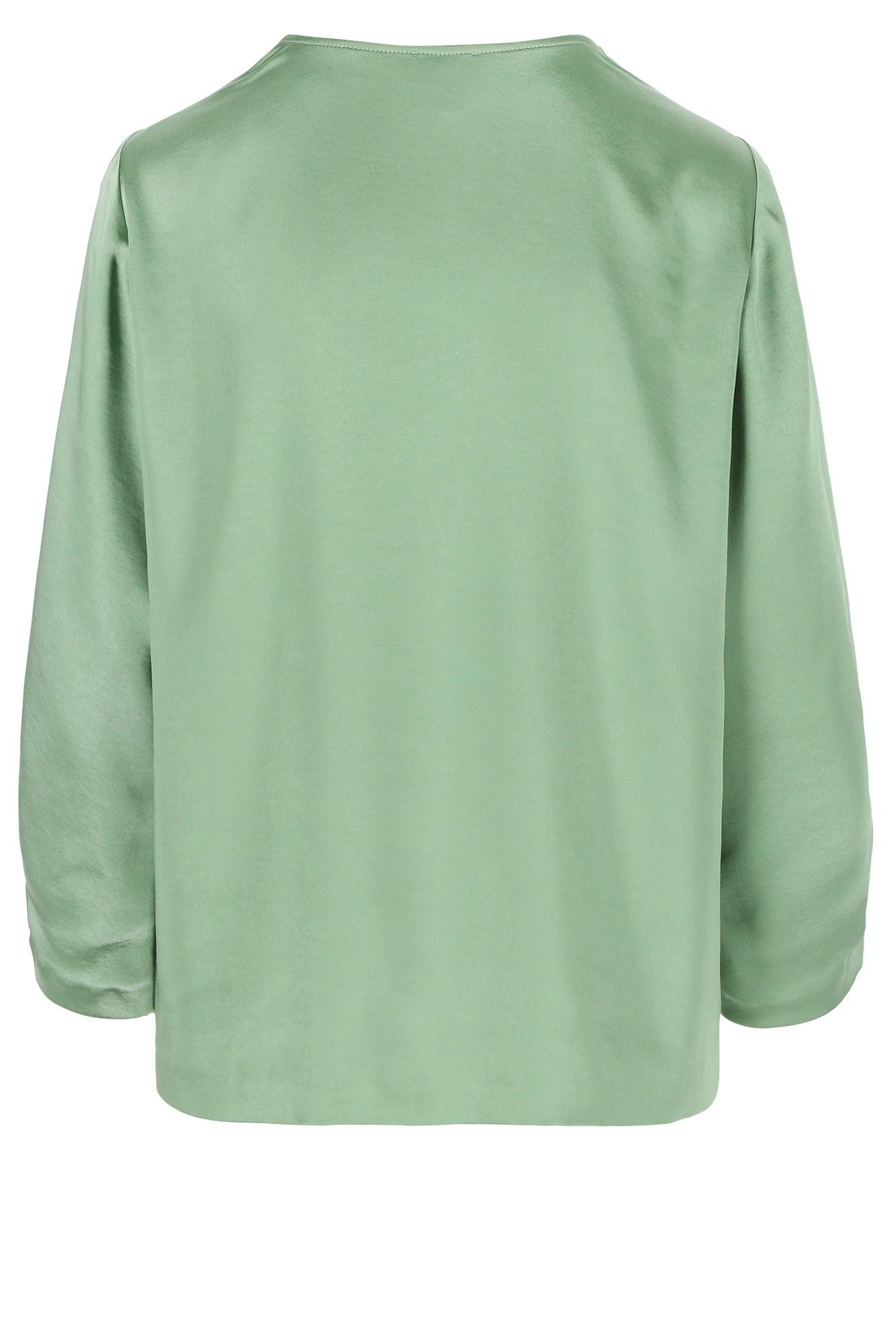 Hemden - Satijnen blouse met V-hals