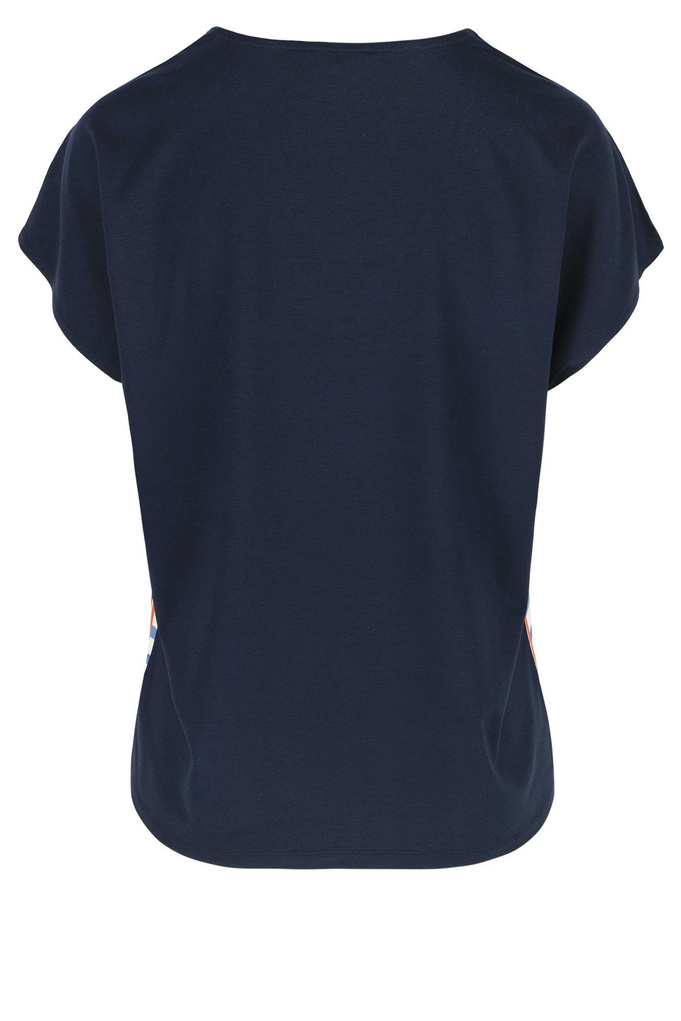 Sweatvest - T-shirtblouse met print en V-hals