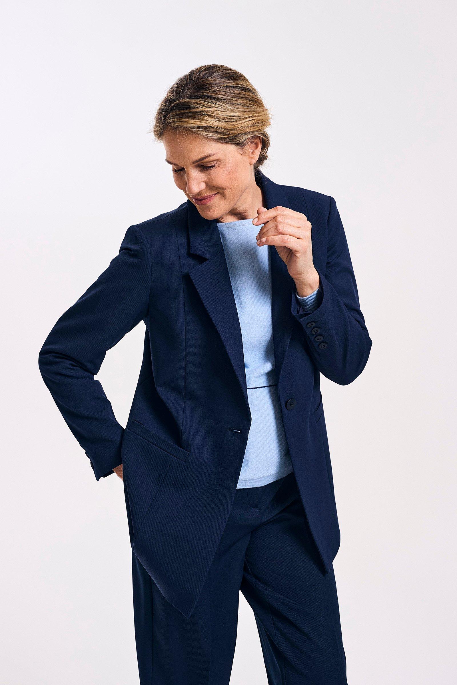 Long blazer en twill extensible - null - ame