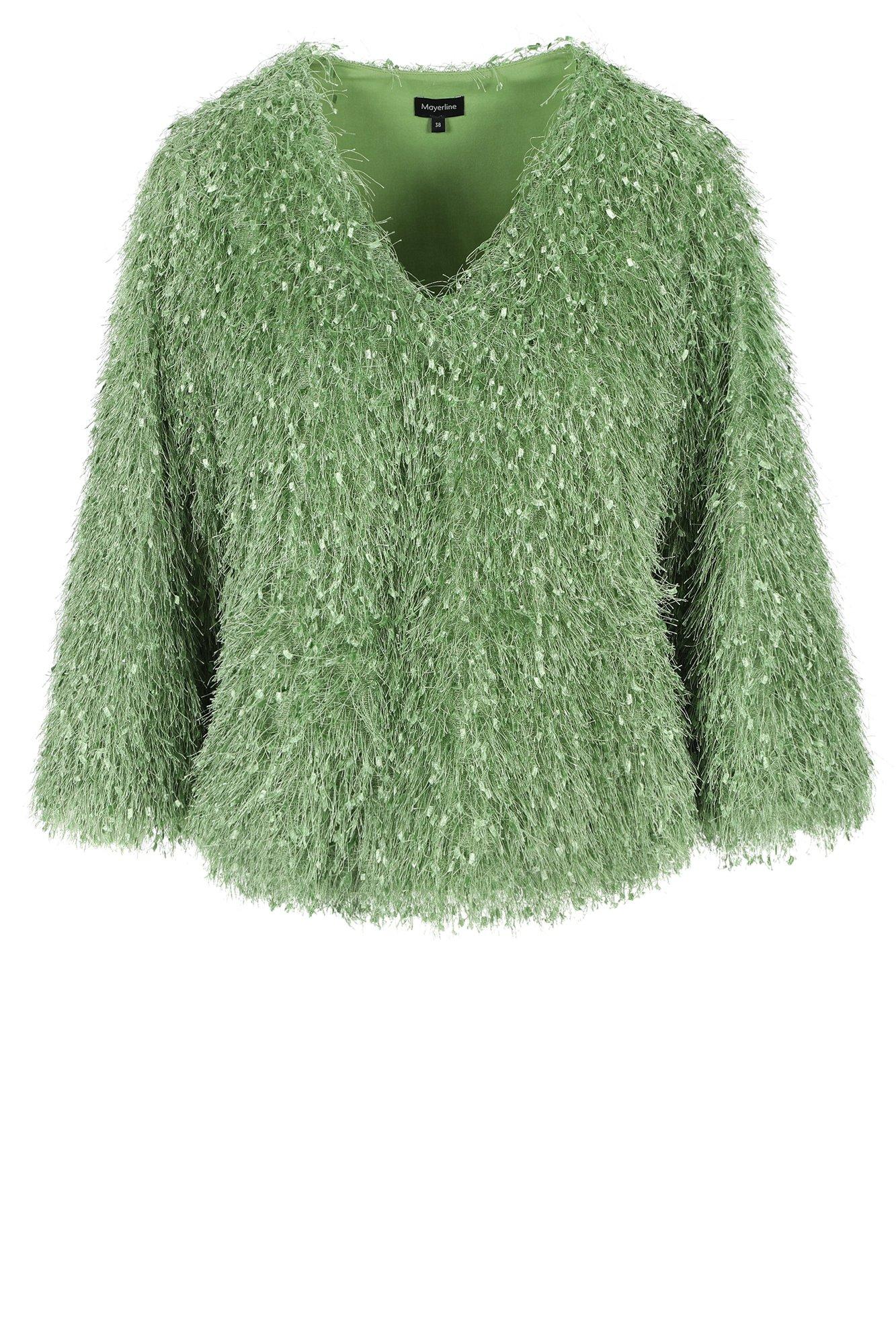 Hemden - V-halsblouse met veertjeslook