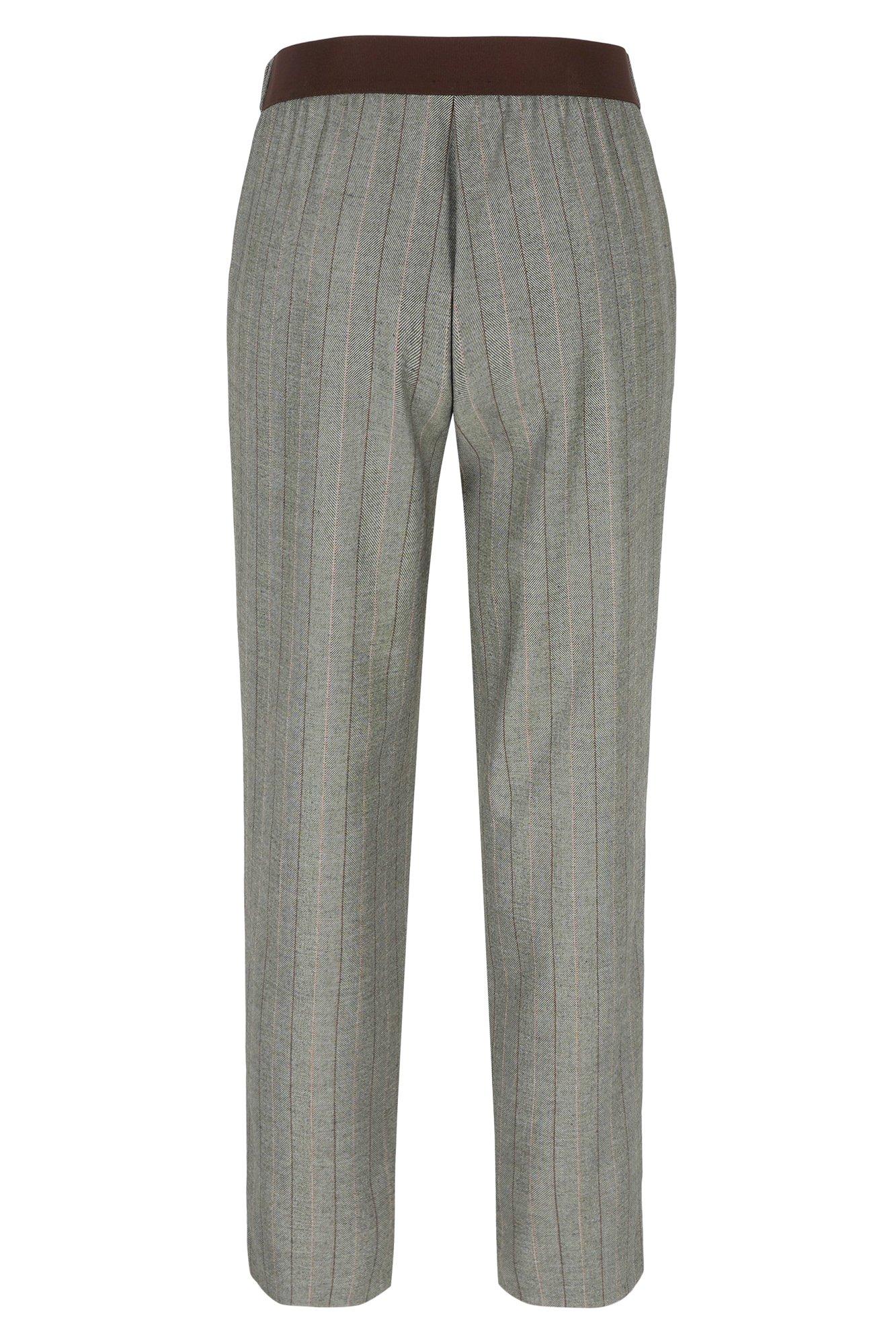 Broeken - Enkellange broek met visgraatmotief